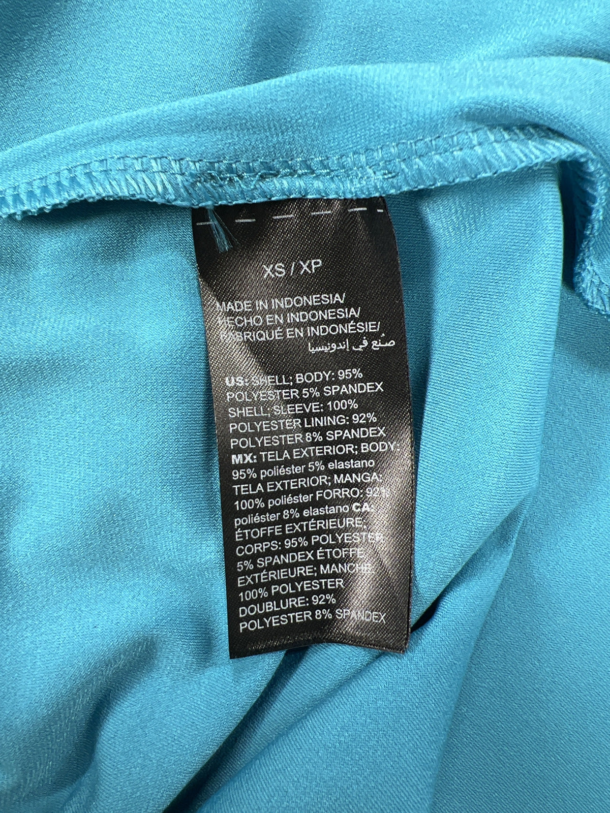 White House Black Market Women’s Blue Long Sheer Chiffon Sleeve Shift Dress - XS