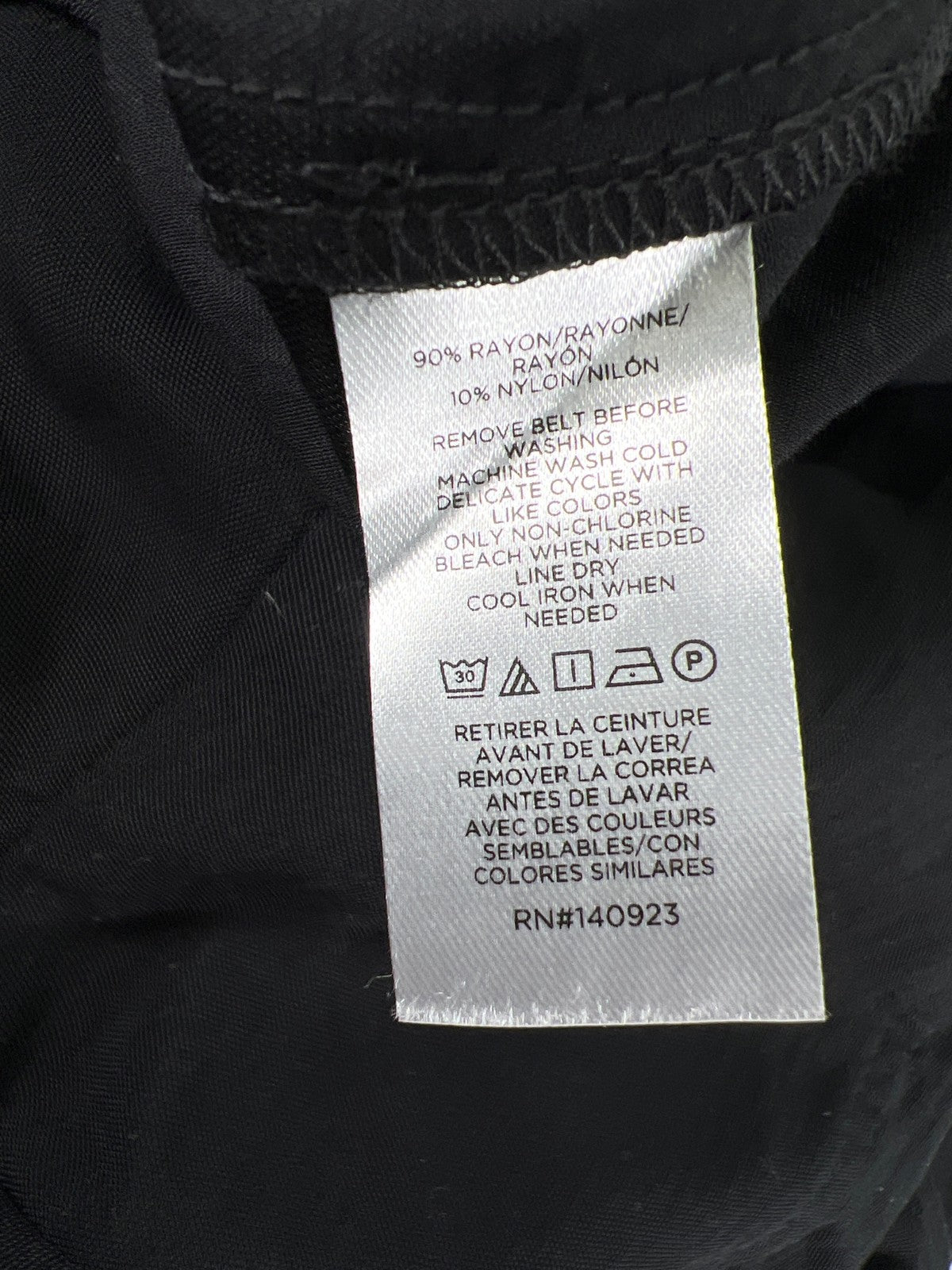 LOFT Women’s Black Long Sleeve Belted Slim Leg Jumpsuit - 4