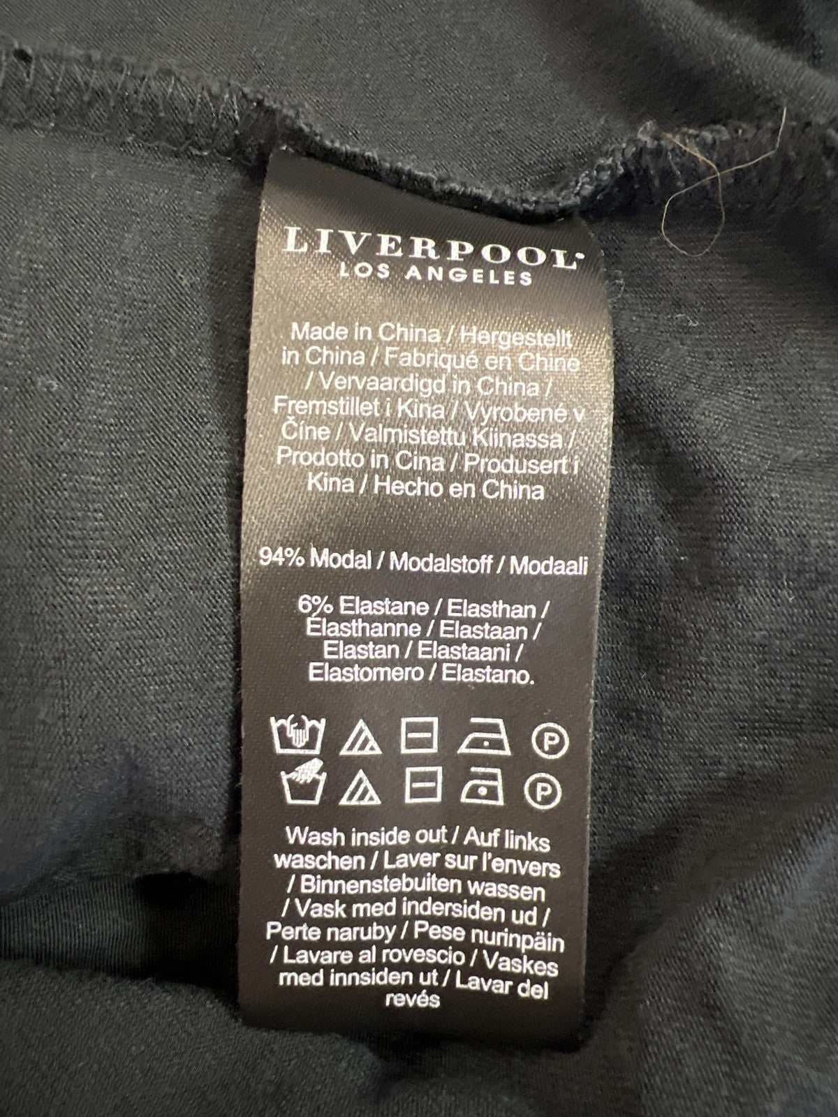 Liverpool Women’s Black Twist Front Short Sleeve T-Shirt - L