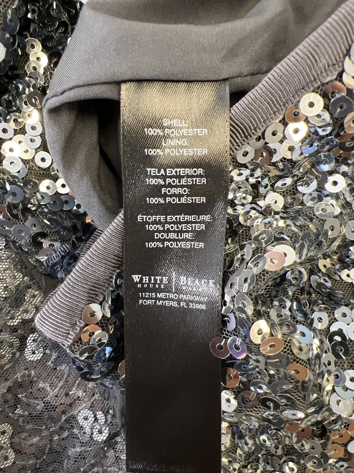 White House Black Market Women’s Gray Sequin Mini Skirt - 4