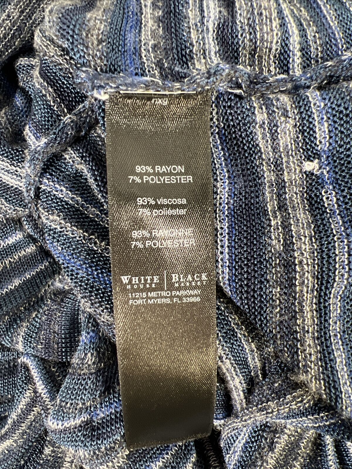 White House Black Market Women's Blue Sleeveless Asymmetrical Top - XS