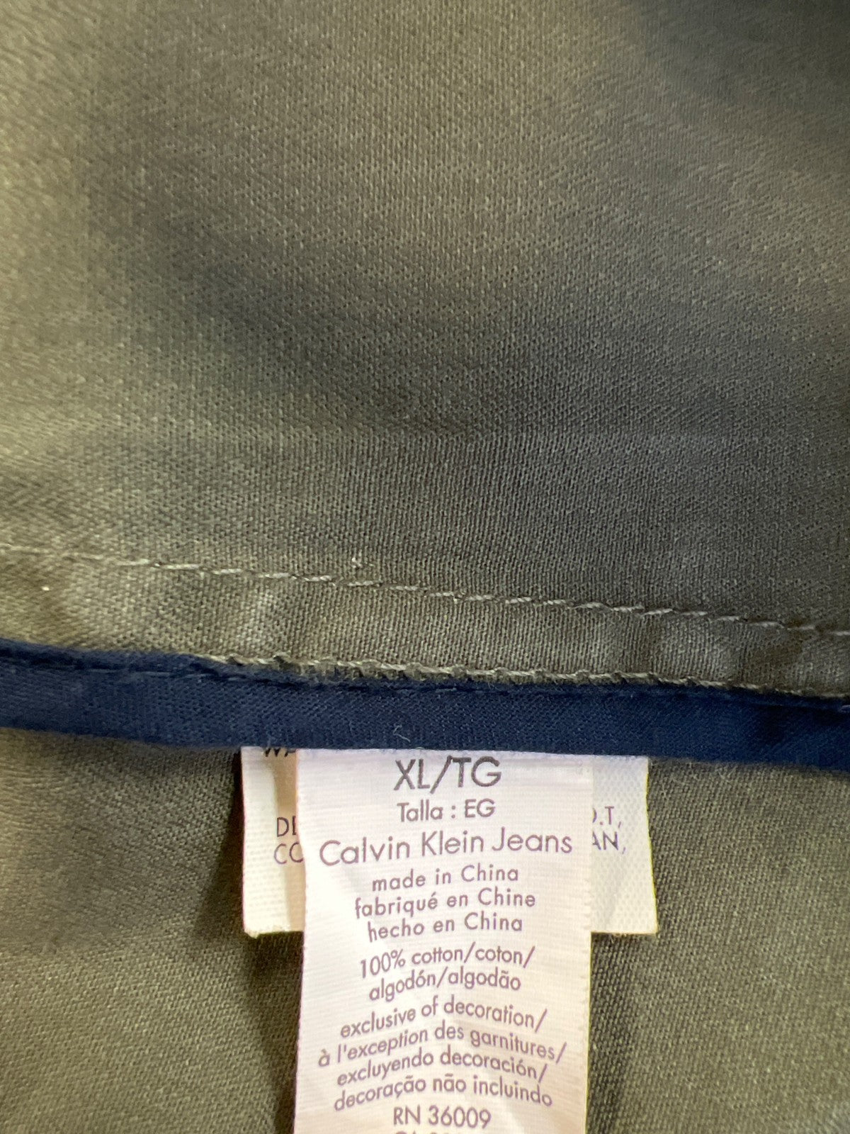 Calvin Klein Women’s Green Studded Full Zip 3/4 Roll Sleeve Military Jacket - XL