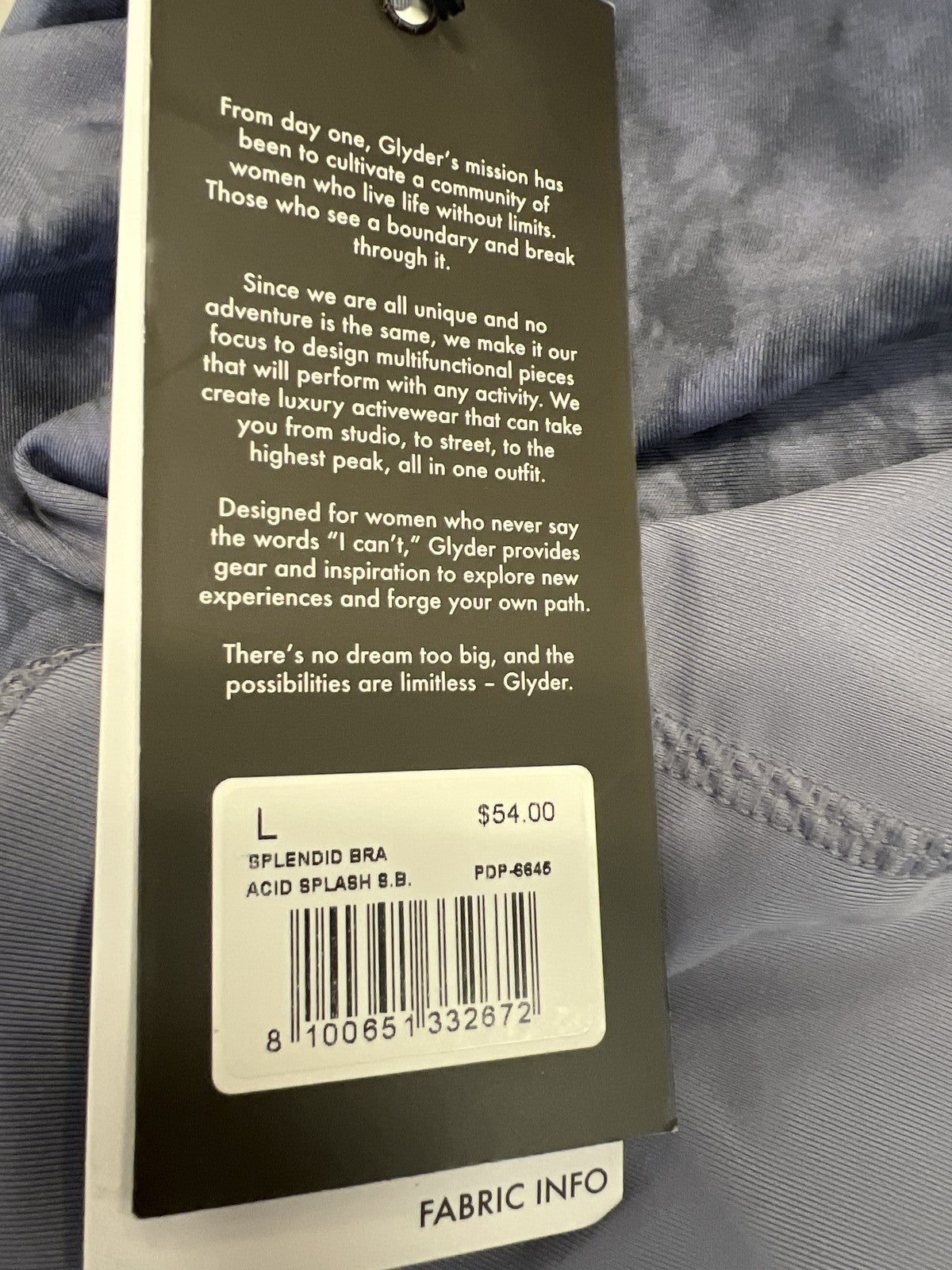 Glyder Women’s Purple Acid Splash Sports Bra - L