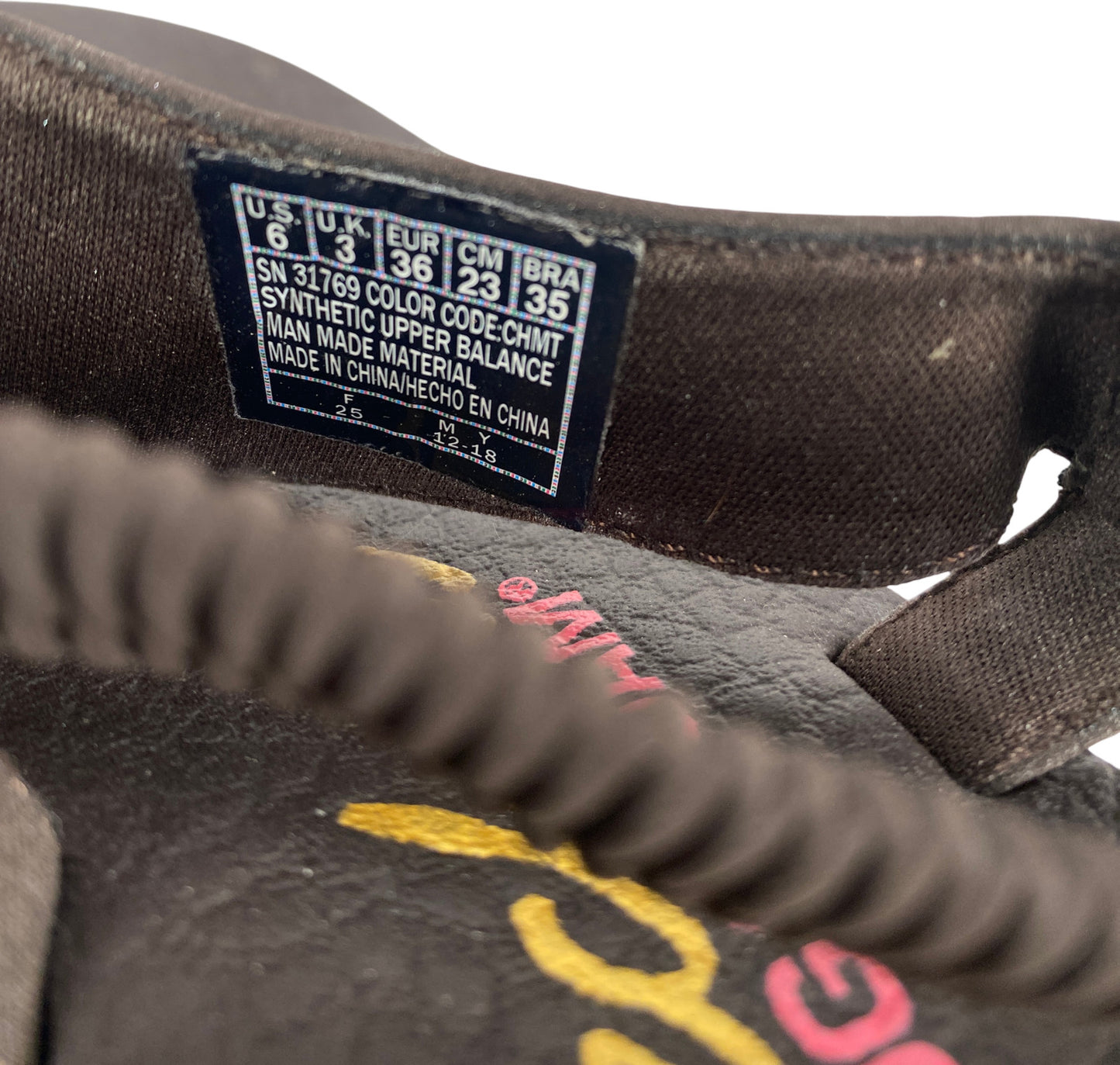 Skechers Women’s Brown Rhinestone Meditation Gypsy Slingback Flip Flops - 6