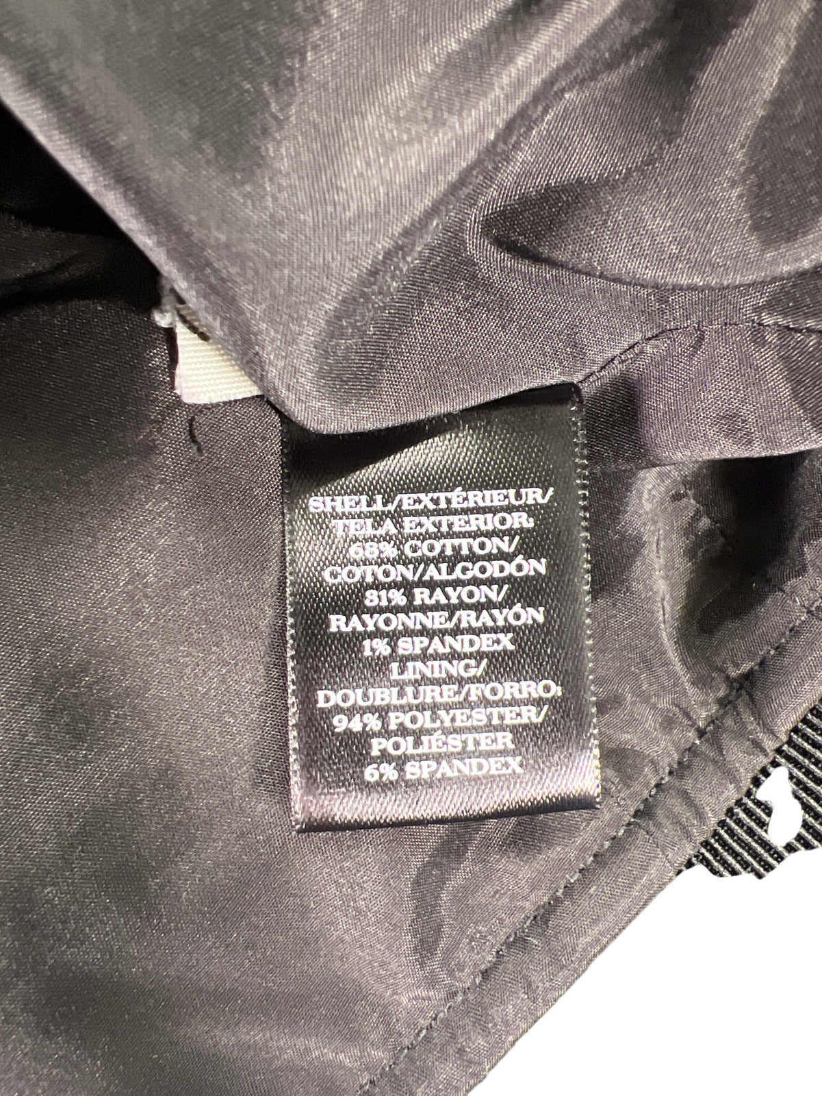 Ann Taylor Women’s White/Black Stretch Straight Skirt - 8