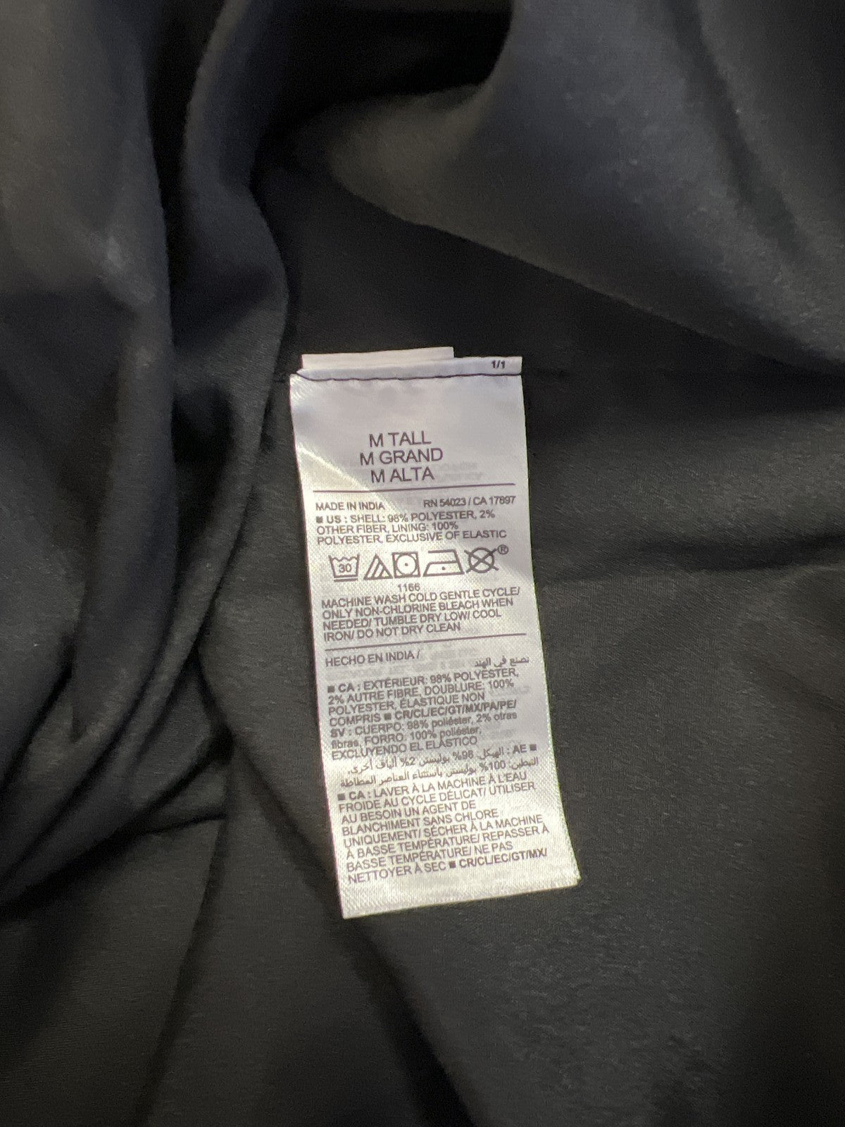 Old Navy Women’s Black Metallic Long Sleeve Smocked Dress - M Tall