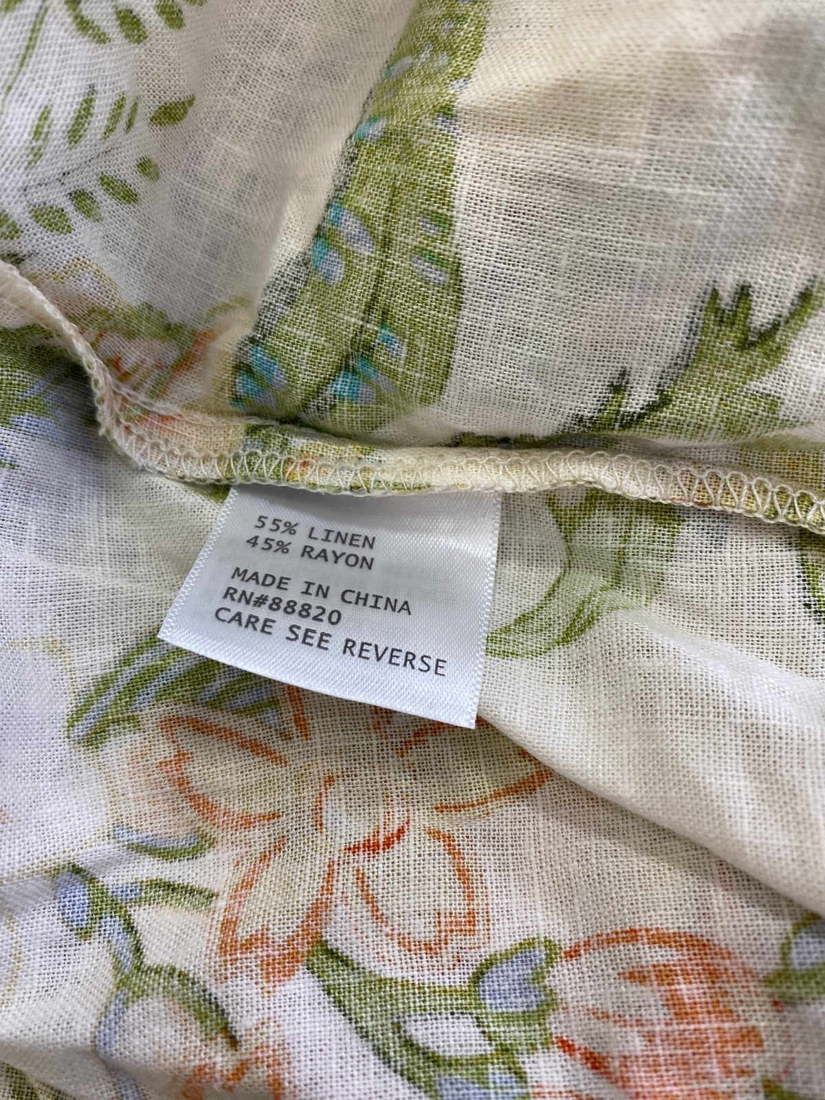 Rachel Roy Women’s White/Multi-Color Floral 1/2 Sleeve Floral Blouse - L