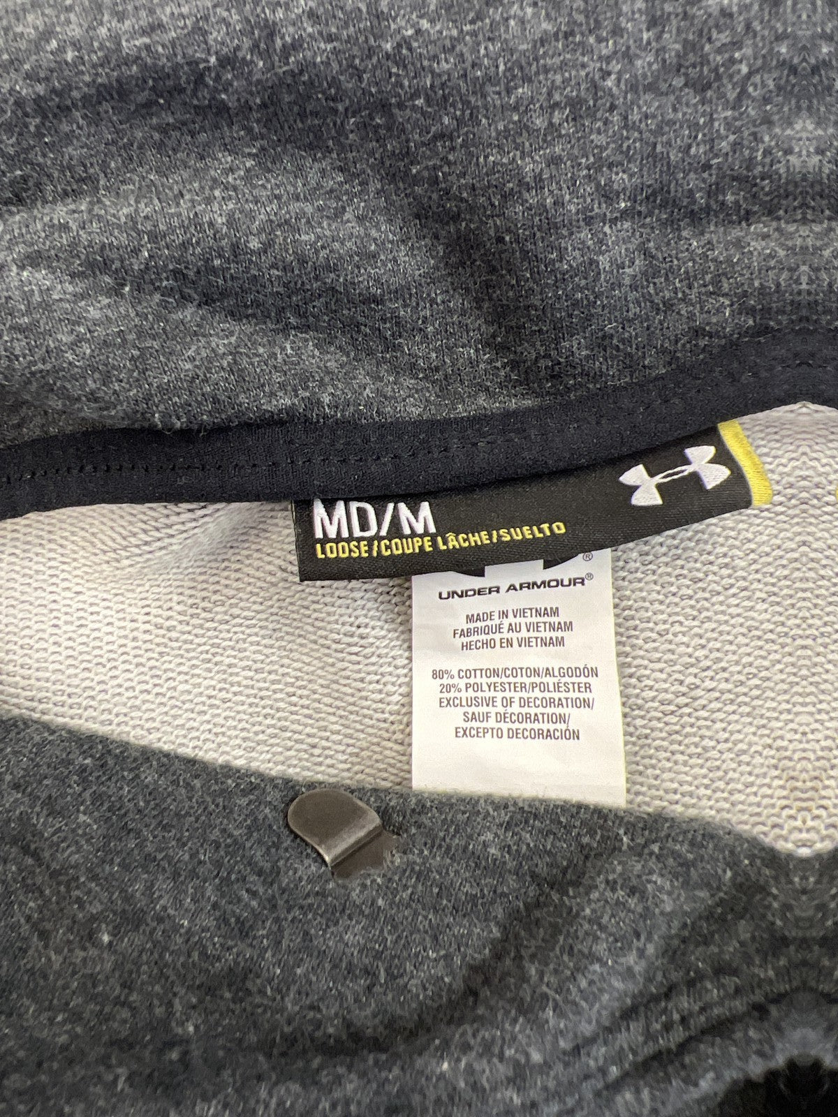 Under Armour Women’s Gray Loose Fit Asymmetrical Full Zip Sweatshirt - M