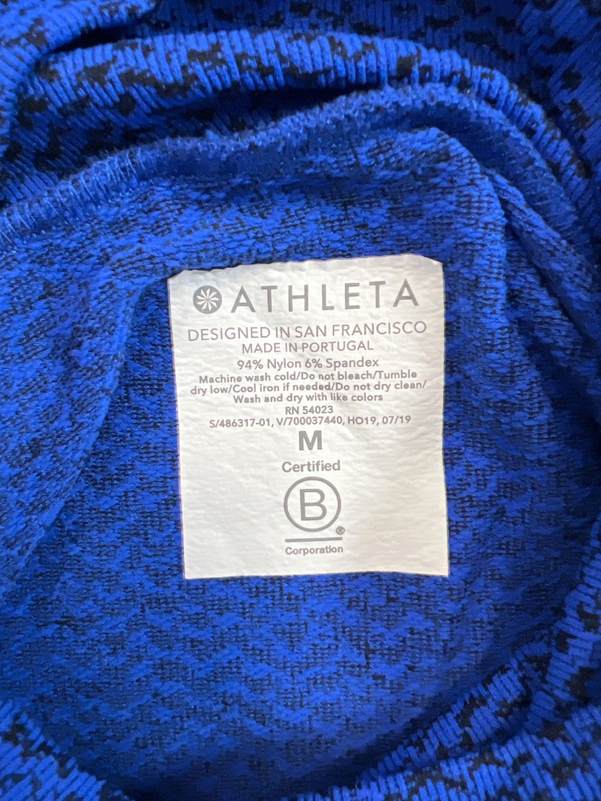 Athleta Women’s Blue Flurry Peak Turtleneck Athletic Shirt - M