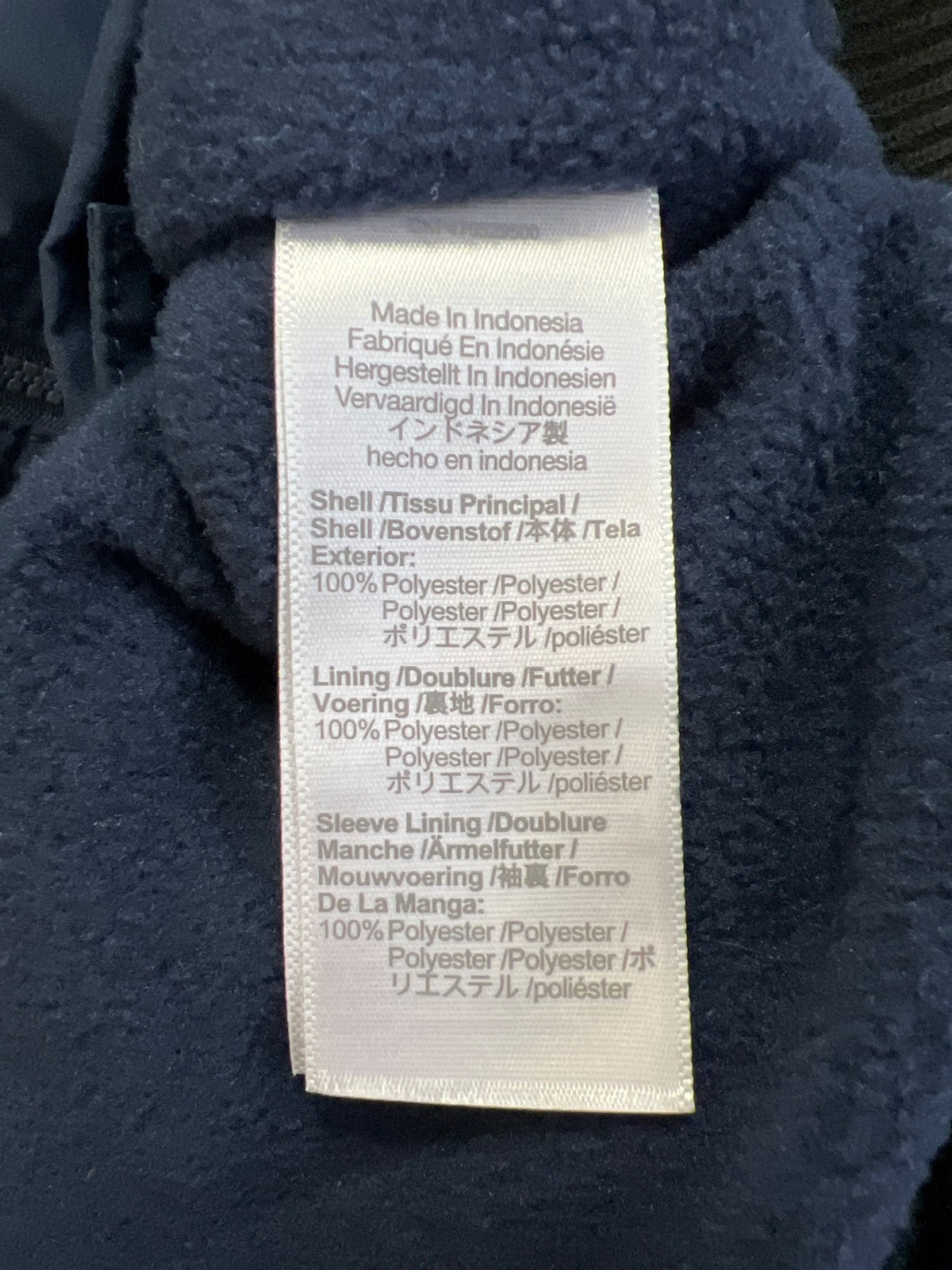 Madewell Men’s Blue Fleece Lined Full Zip Bomber Jacket - M