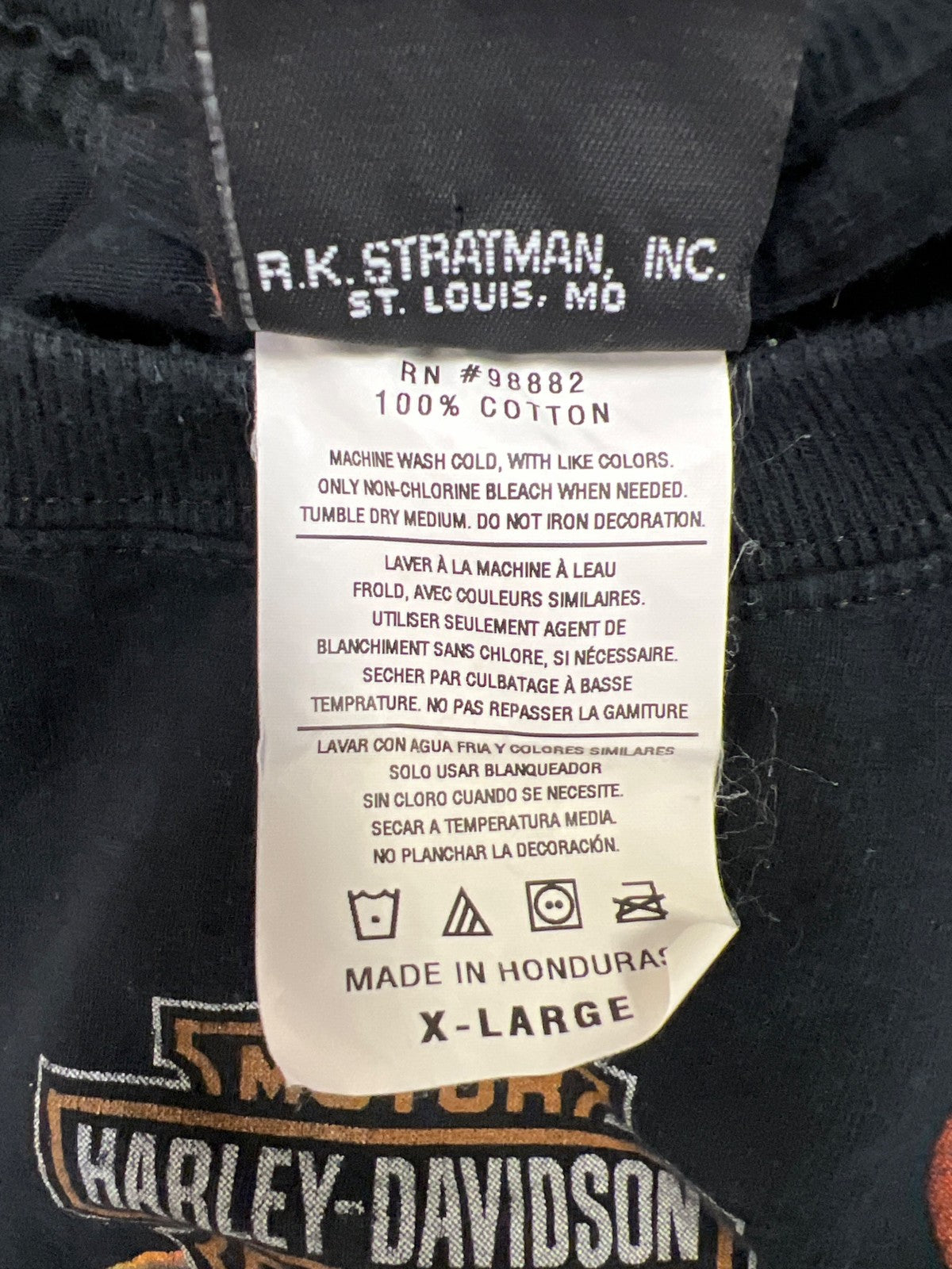 Harley Davison Men’s Black Florence KY Skull Graphic Short Sleeve T-Shirt - XL