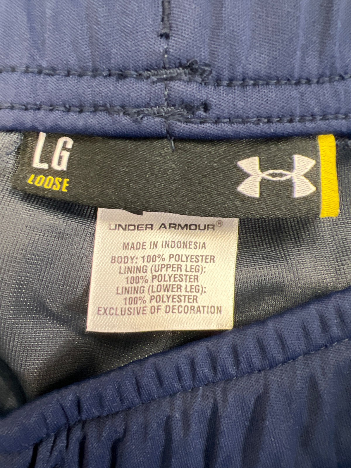 Under Armour Men’s Blue Storm 3 Zip Ankle Athletic Warm Up Pants - L