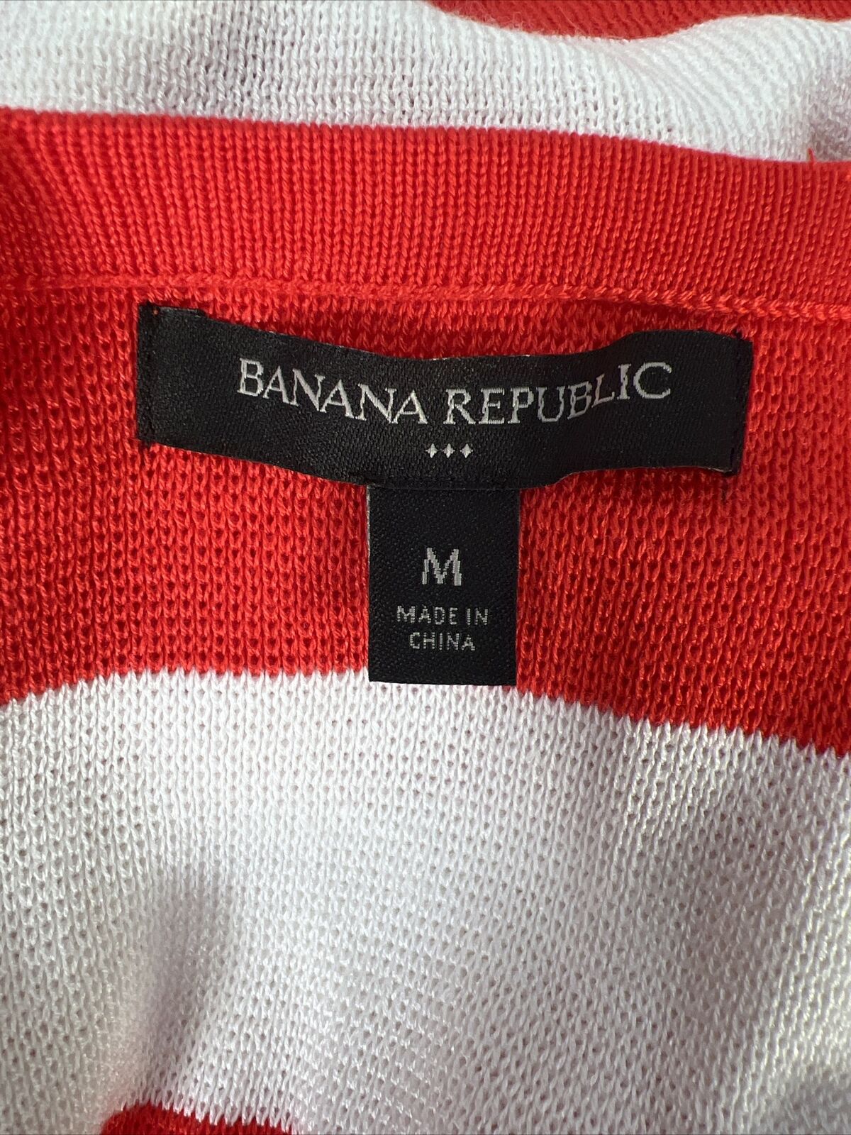 Banana Republic Women's Red/White Striped Sweater Tank Top - M