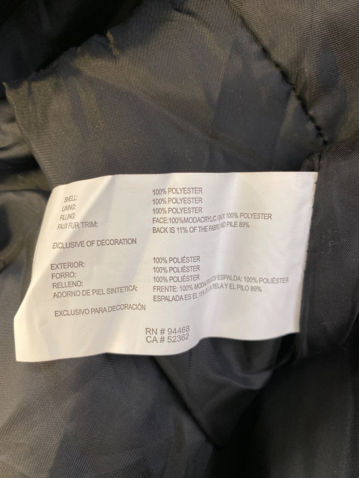 Nautica Women’s Black Long Sleeve Full Zip Insulated Puffer Coat - L