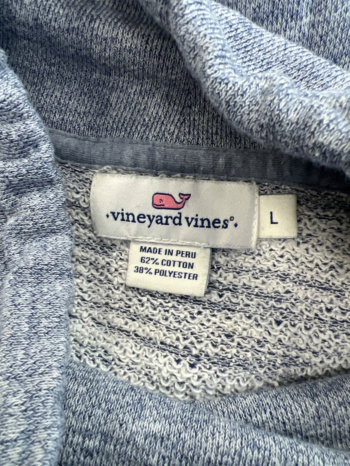 Vineyard Vines Women’s Blue Funnel Neck Lightweight Sweatshirt - L
