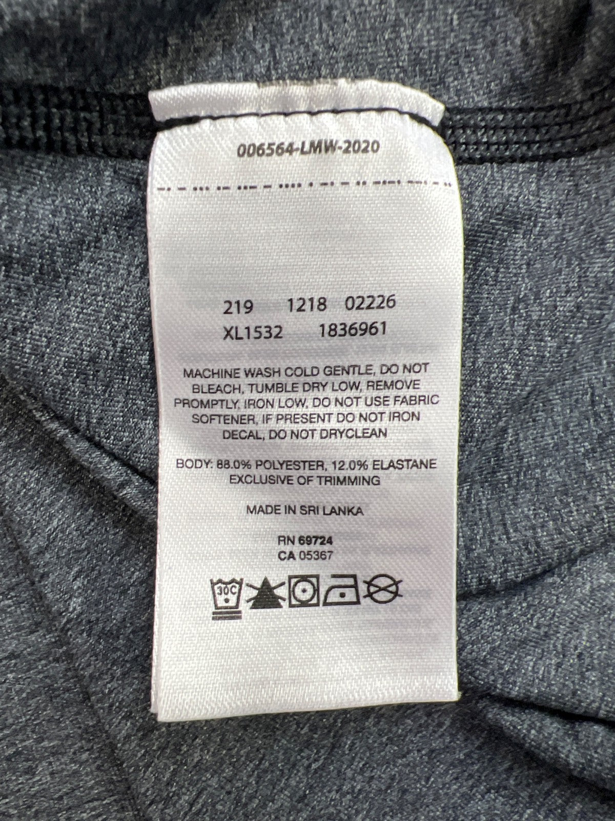 Columbia Men’s Gray Omni-Wick Long Sleeve Athletic Shirt - XL