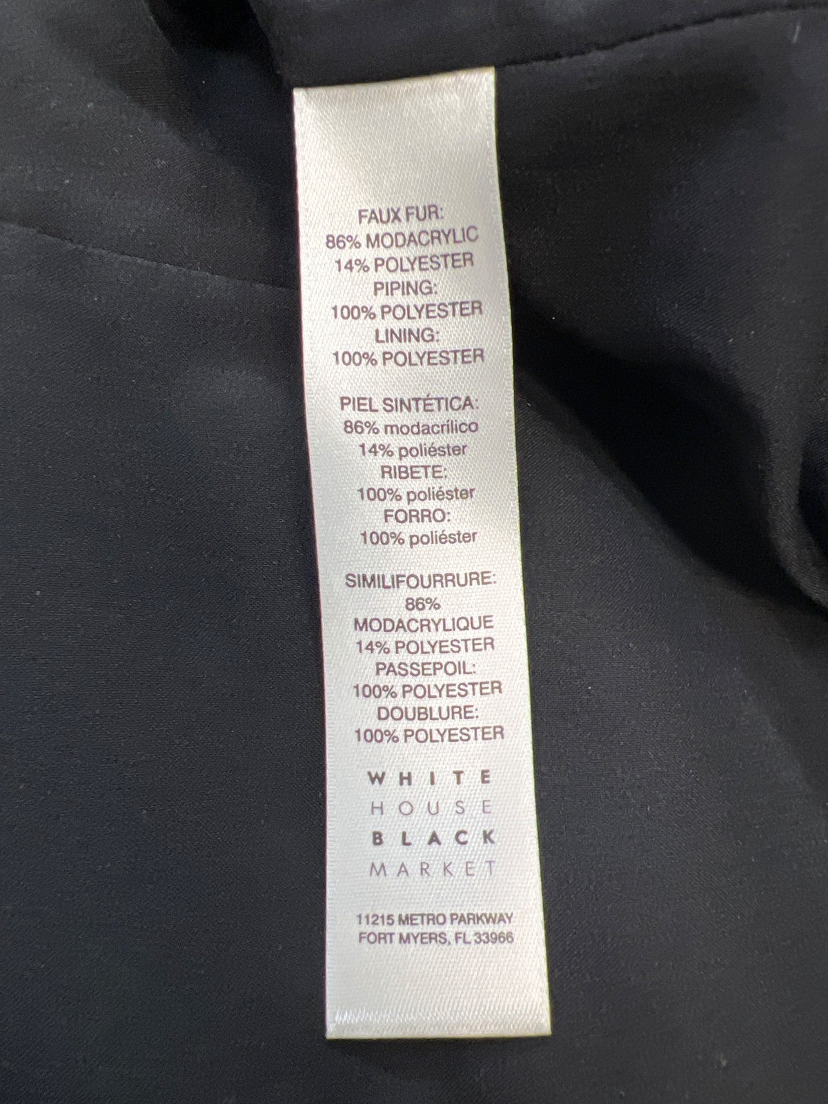 White House Black Market Women’s Gray/White Hook Close Faux Fur Vest - XS