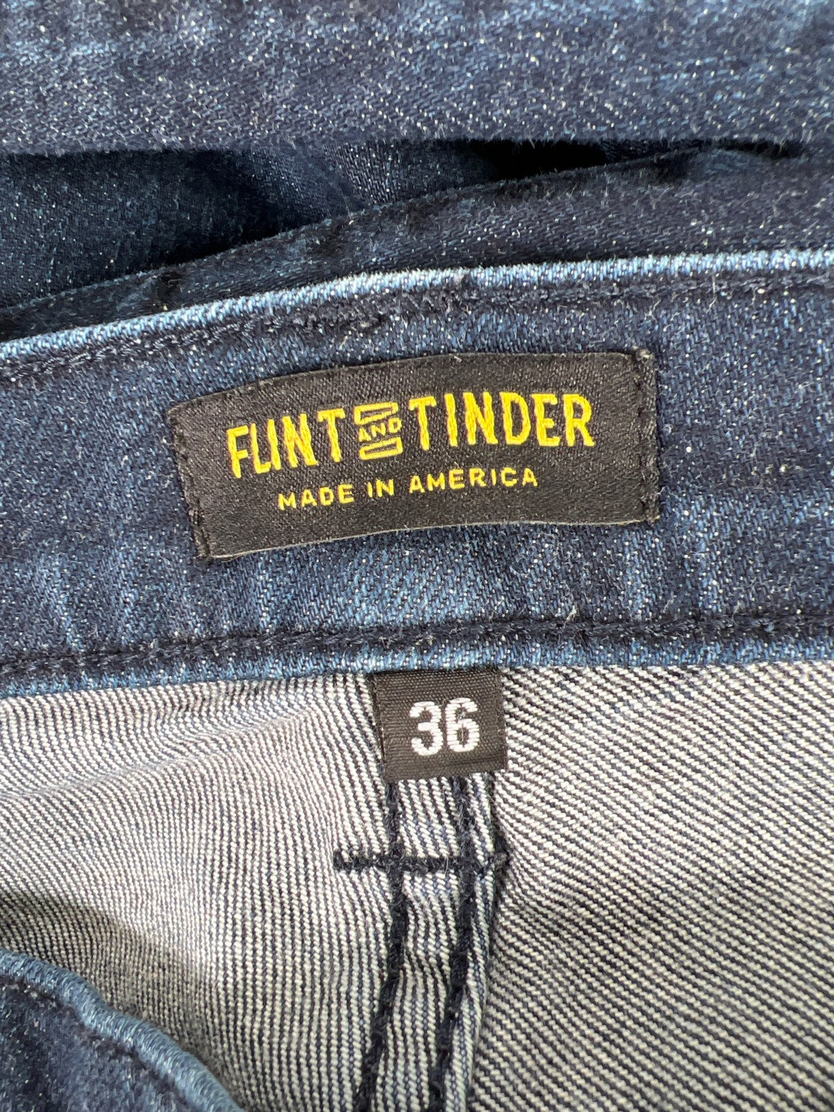 Flint and Tinder Men’s Dark Wash Slim Fit Denim Jeans - 36