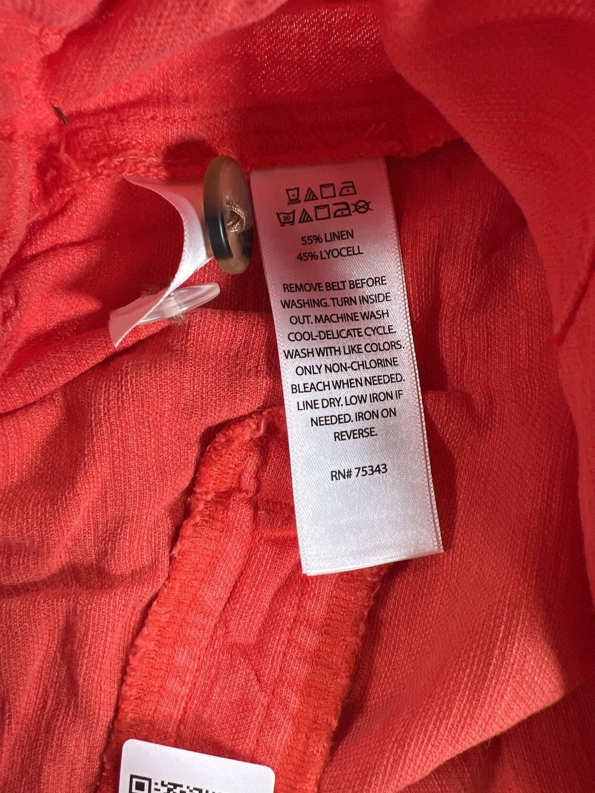 C&C California Women’s Coral Red Linen Blend Shorts - XS