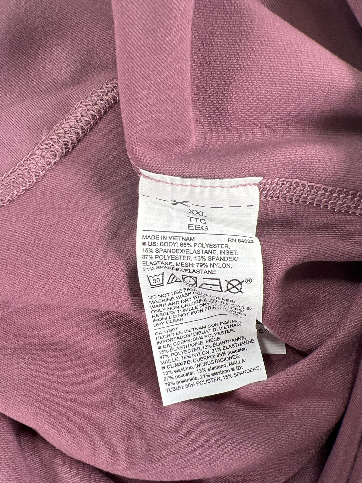 Old Navy Active Women’s Purple High Rise 7/8 Ankle Athletic Leggings - XXL