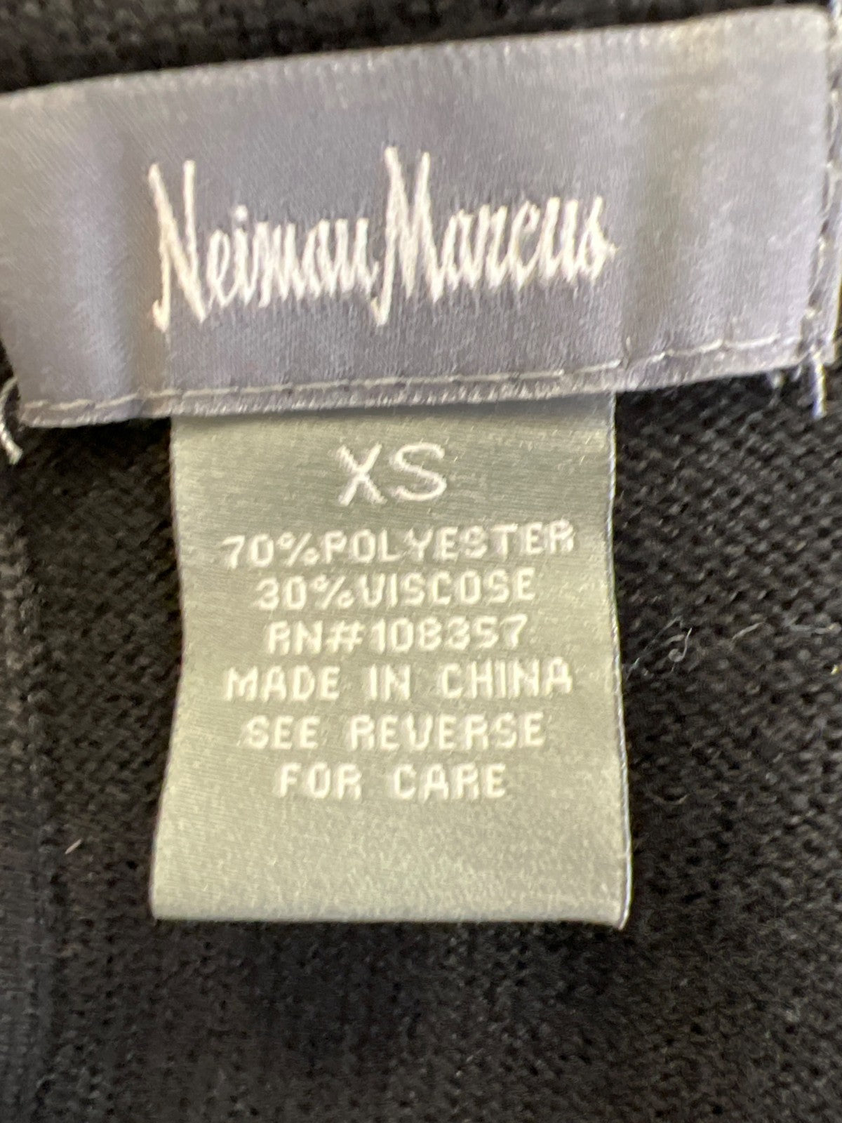 Neiman Marcus Women’s Black/Black A-Line Long Sleeve Sweater Dress - XS