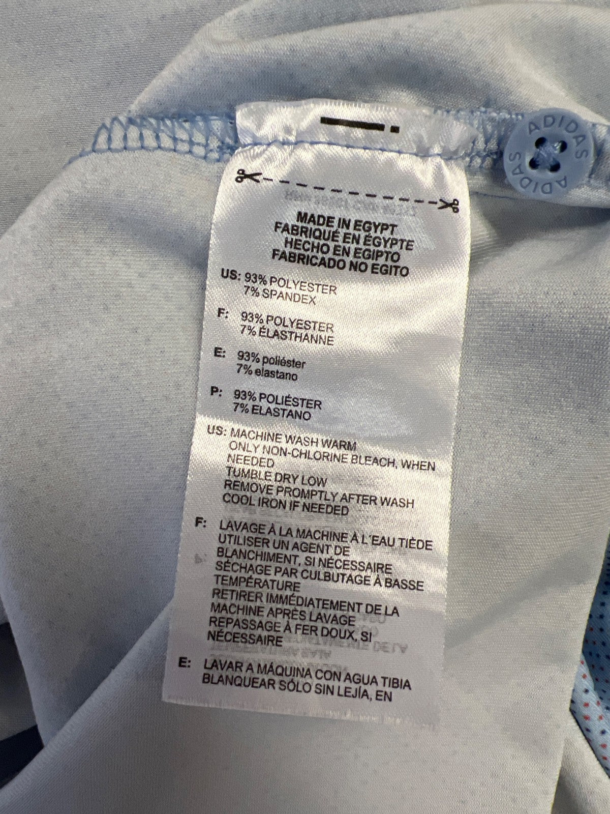 Adidas Men’s Blue Short Sleeve Athletic Golf Polo Shirt - L