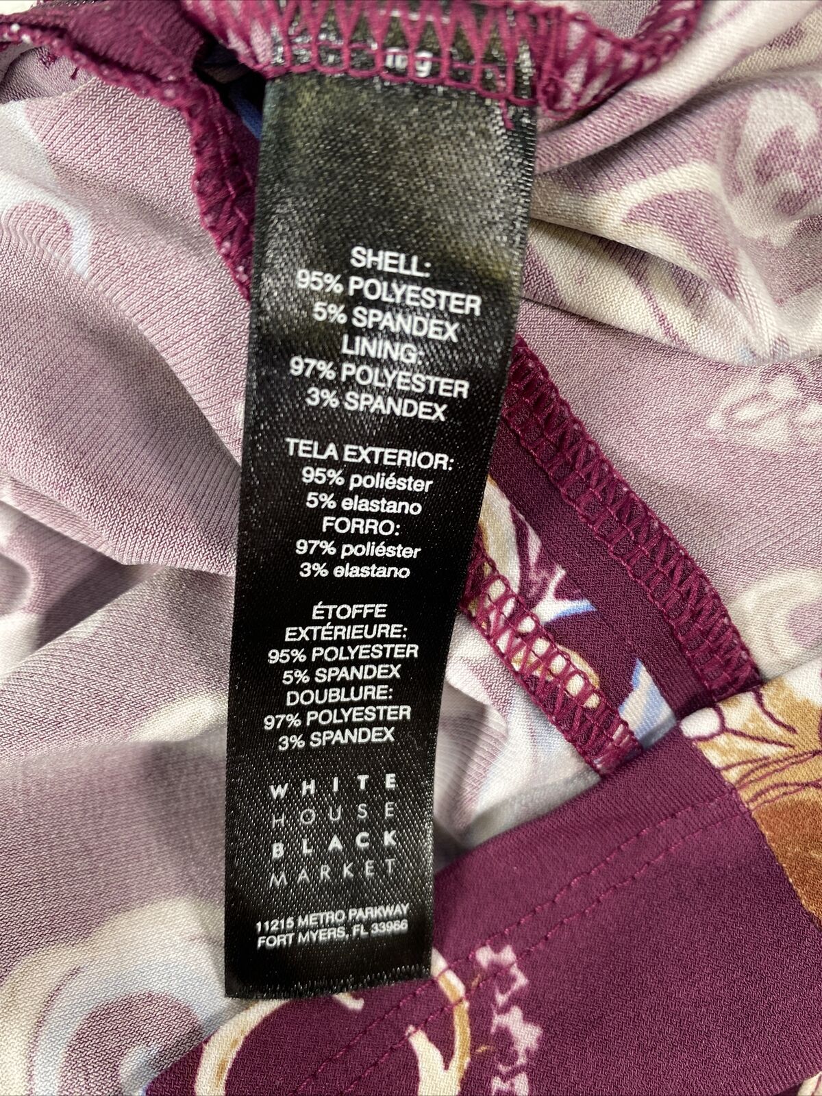 White House Black Market Women's Purple Off Shoulder Blouse Top Sz 0