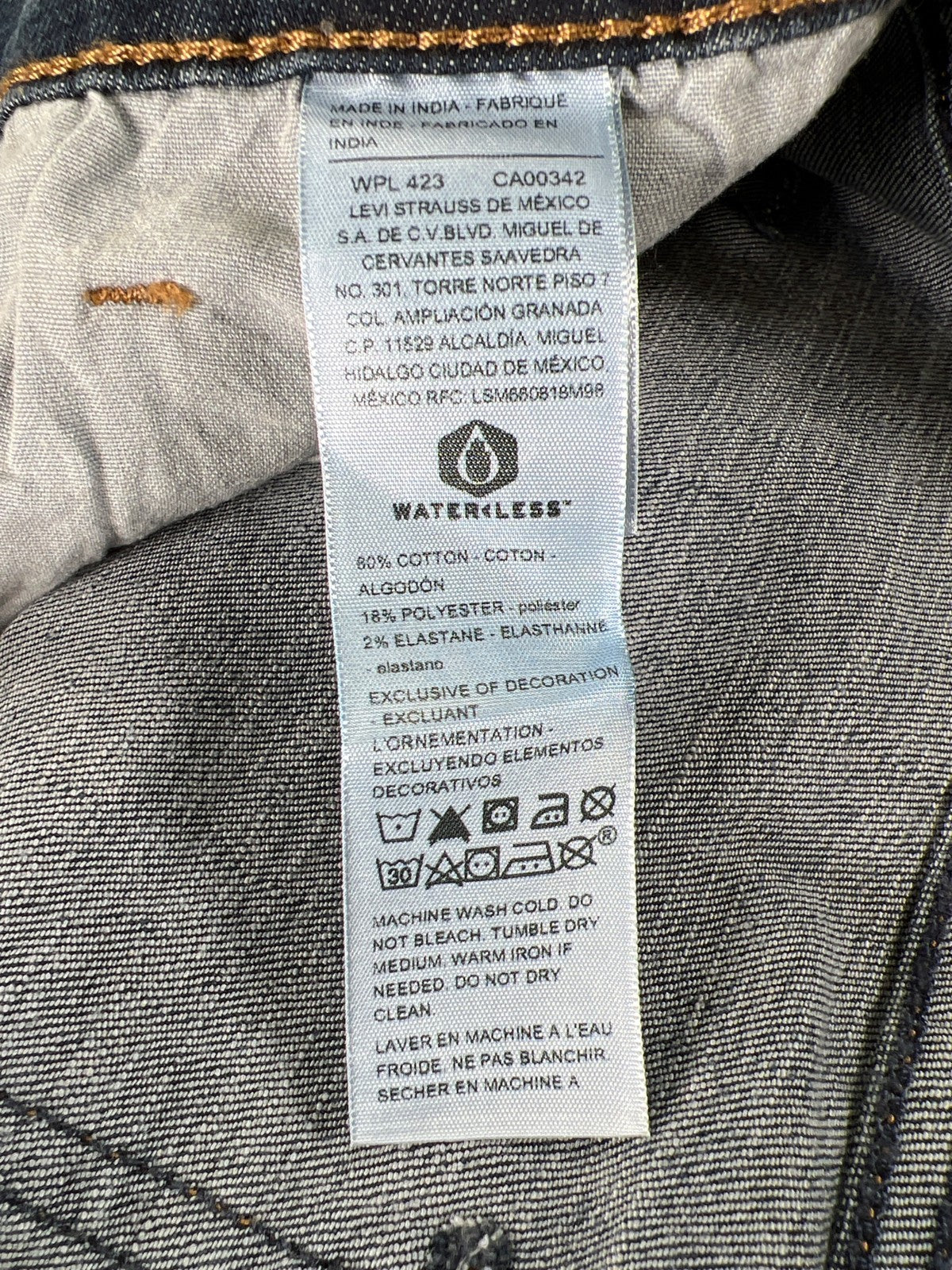 Denizen from Levi’s Men’s Dark Wash 232 Slim Straight Denim Jeans - 38x30