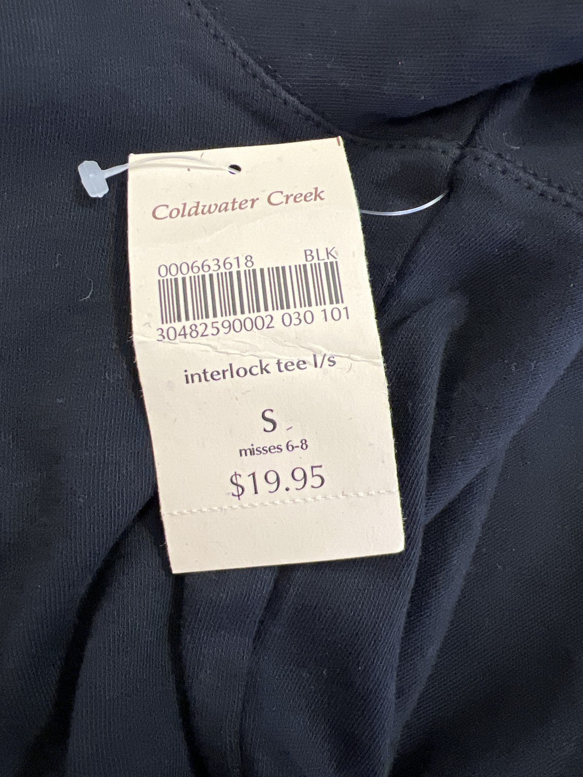 Coldwater Creek Women’s Black Long Sleeve T-Shirt - S