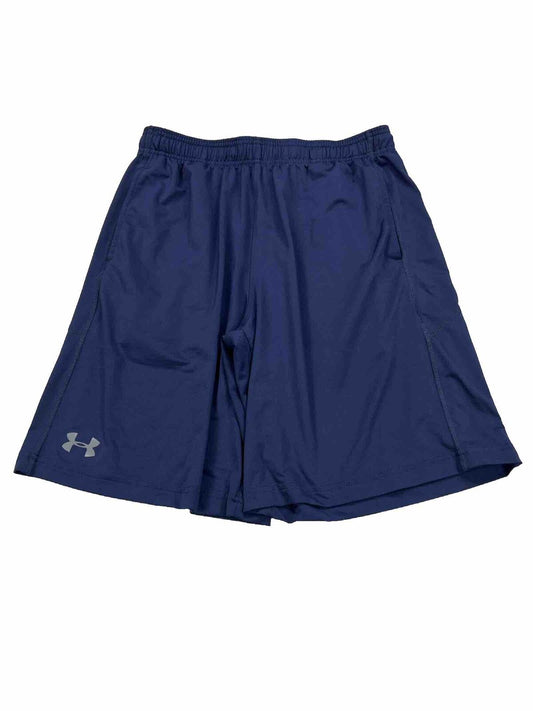 Under Armour Men's Navy Blue HeatGear Athletic Shorts with Pockets - L
