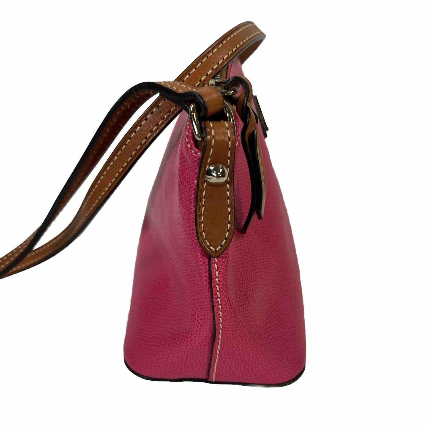 Dooney and Bourke Pink Pebble Grain Leather Suki Crossbody Purse Bag