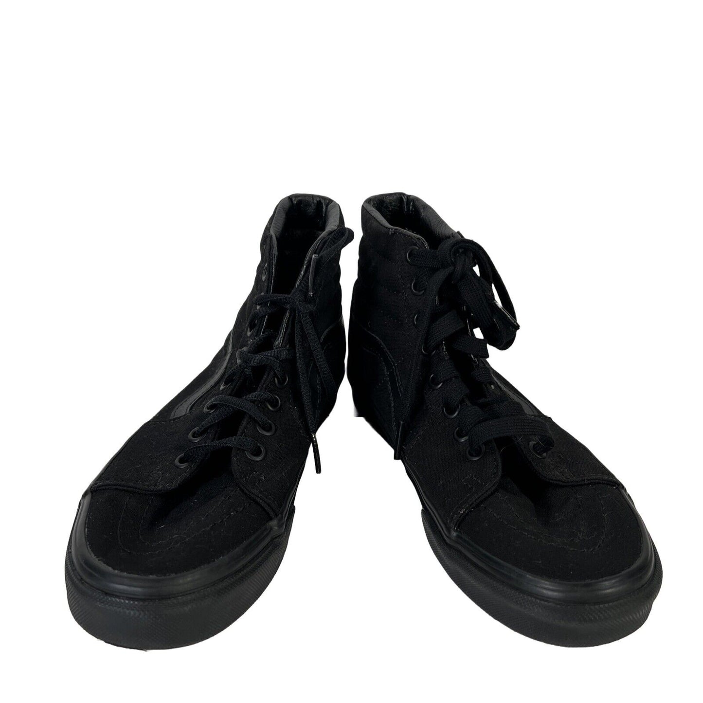 Vans Unisex Black Canvas Sk8 Hi-Top Lace Up Sneakers - Women's 7