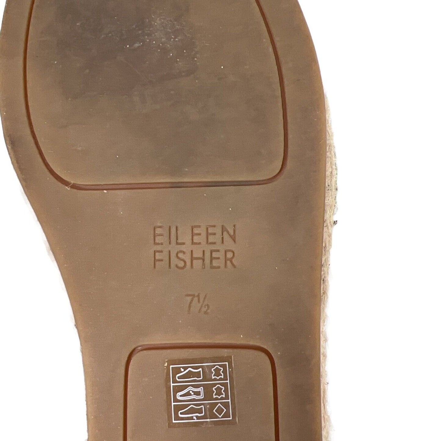 Eileen Fisher Women's Black Leather Espadrille Flats - 7.5