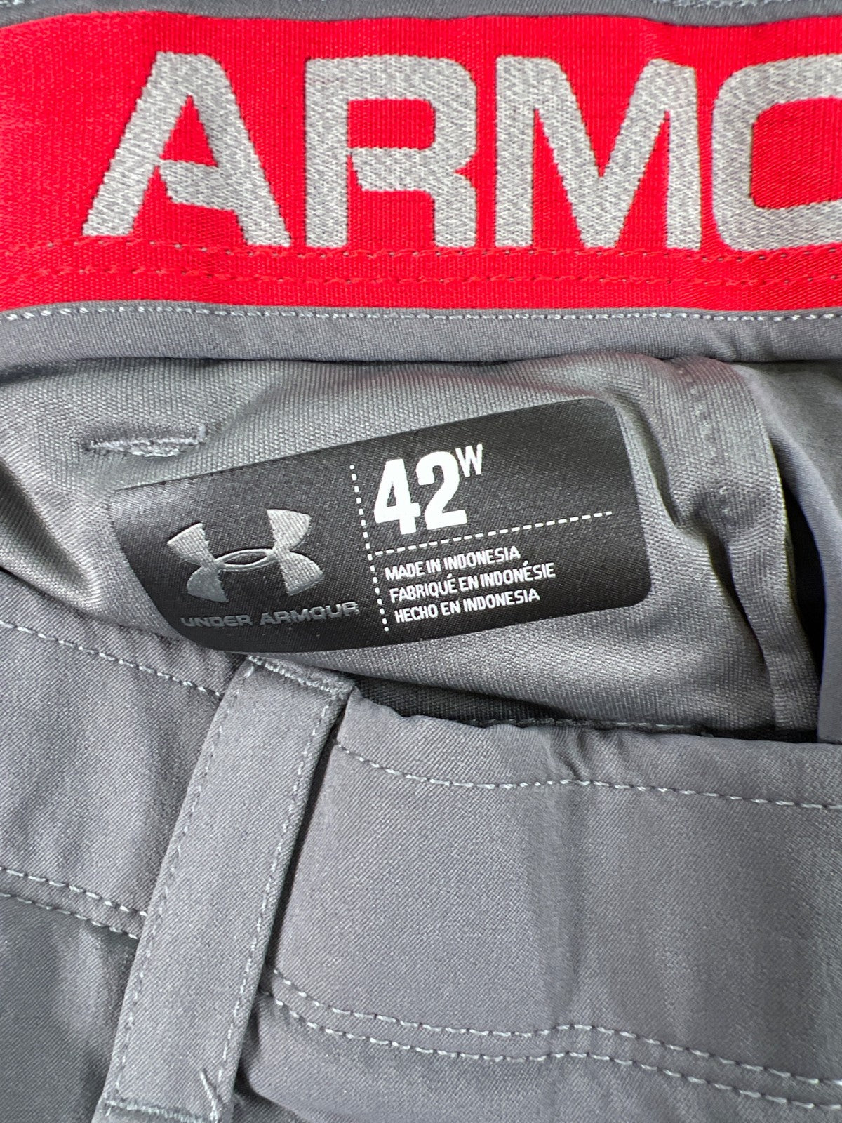 Under Armour Men’s Gray Straight Leg. Athletic Golf Pants - 42