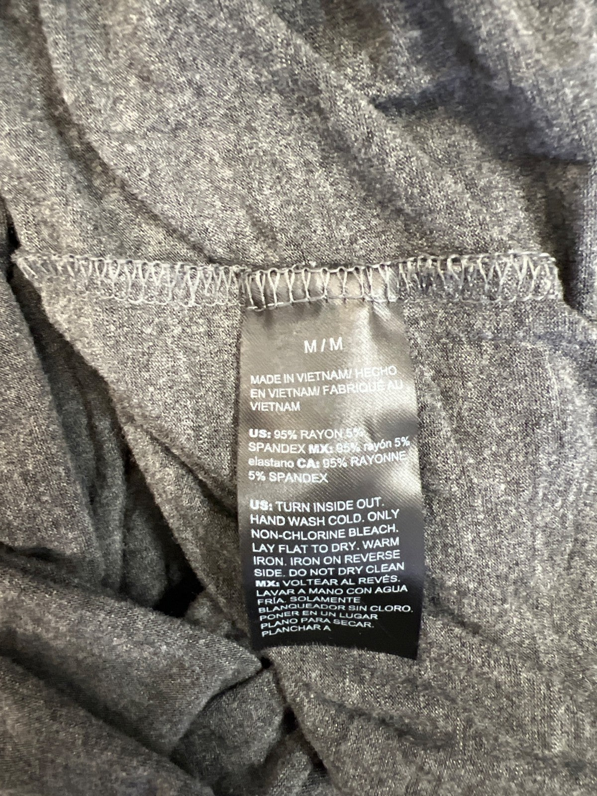 White House Black Market Women’s Gray Long Ribbed Sleeve Shirt - M