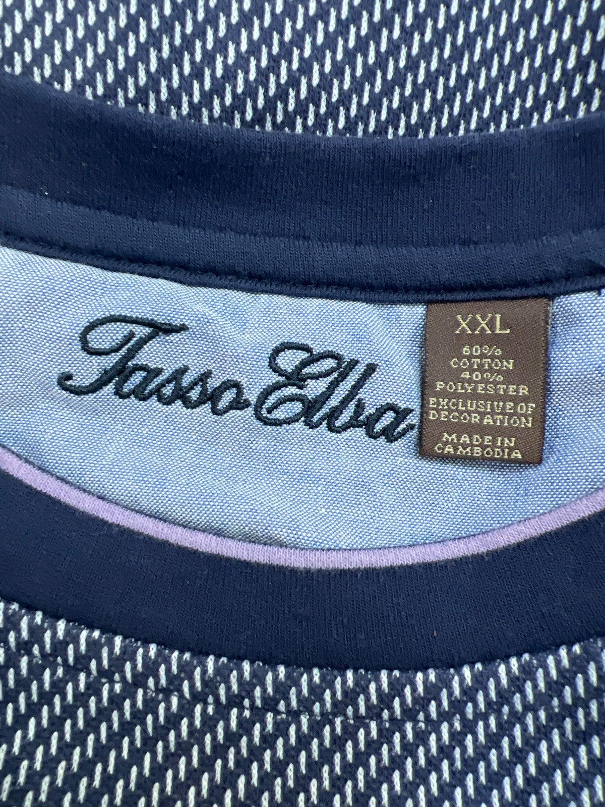 Tasso Elba Men’s Blue Long Sleeve Shirt - Xxl