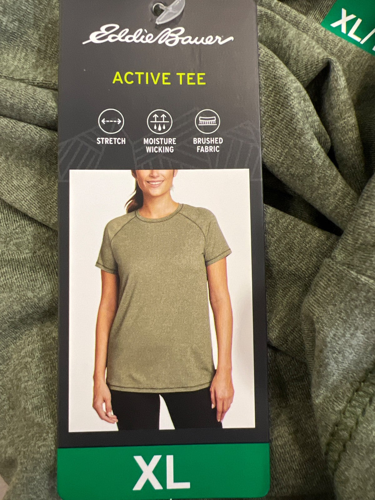 Eddie Bauer Women’s Green Short Sleeve Athletic Shirt - XL