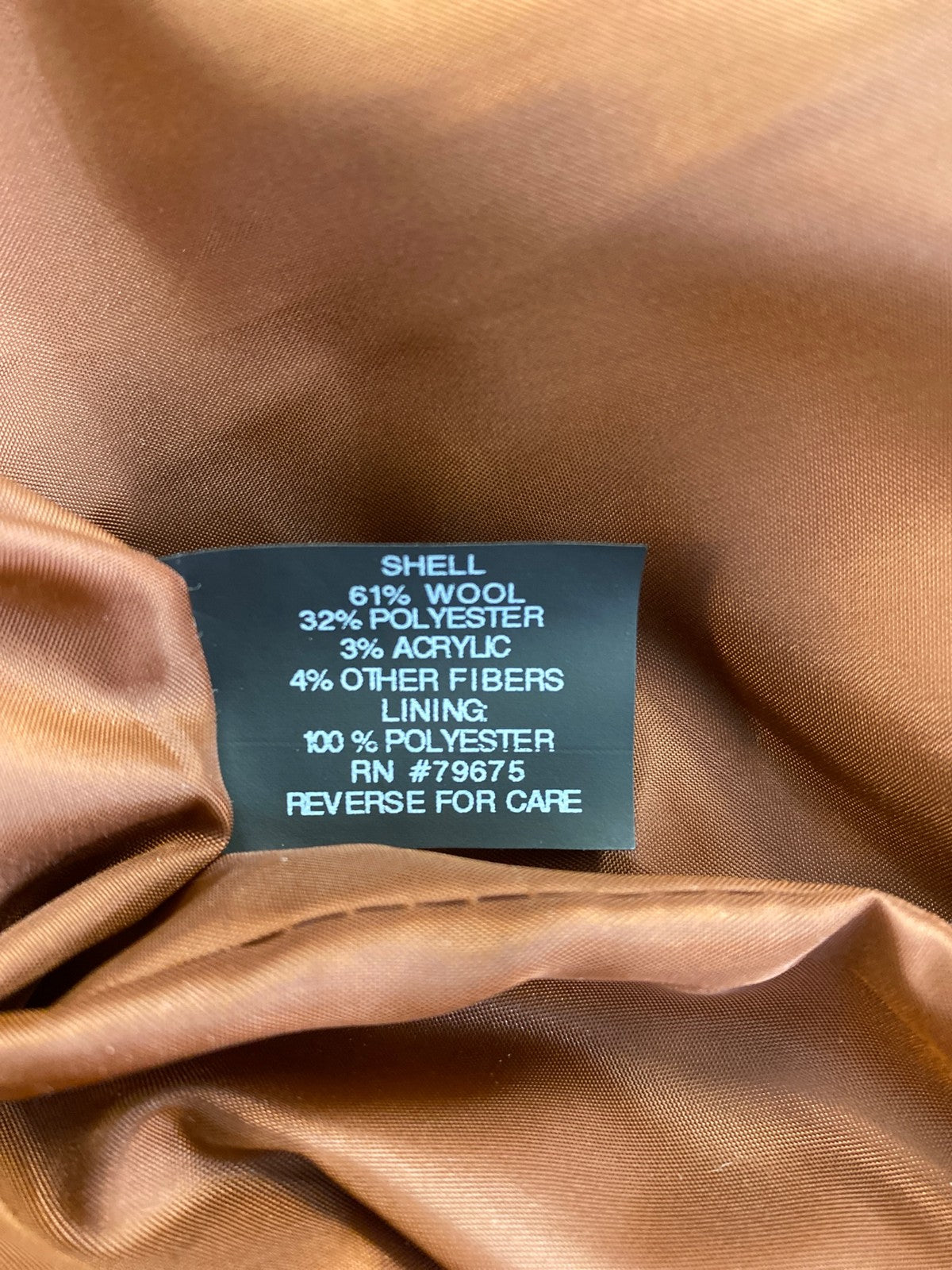 Anne Klein Women’s Brown Wool Blend Button Up Jacket - M