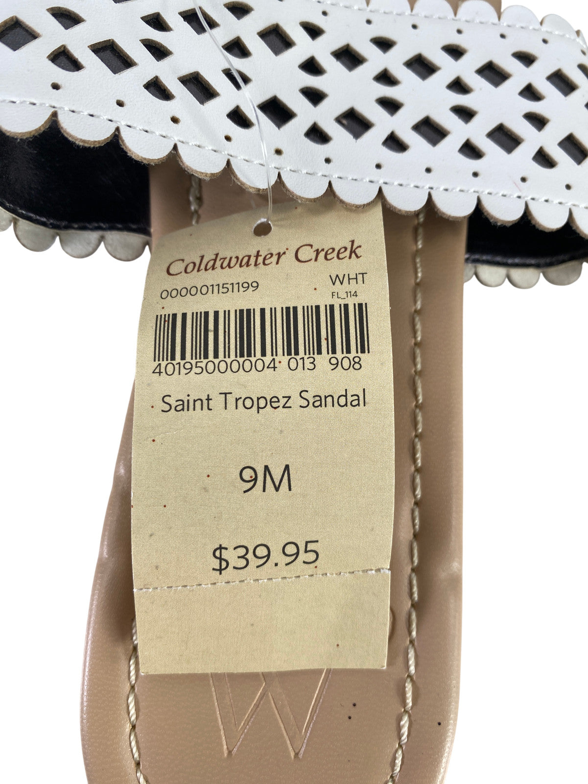 NEW Coldwater Creek Women’s Ivory/Beige Saint Tropez Sandals - 9