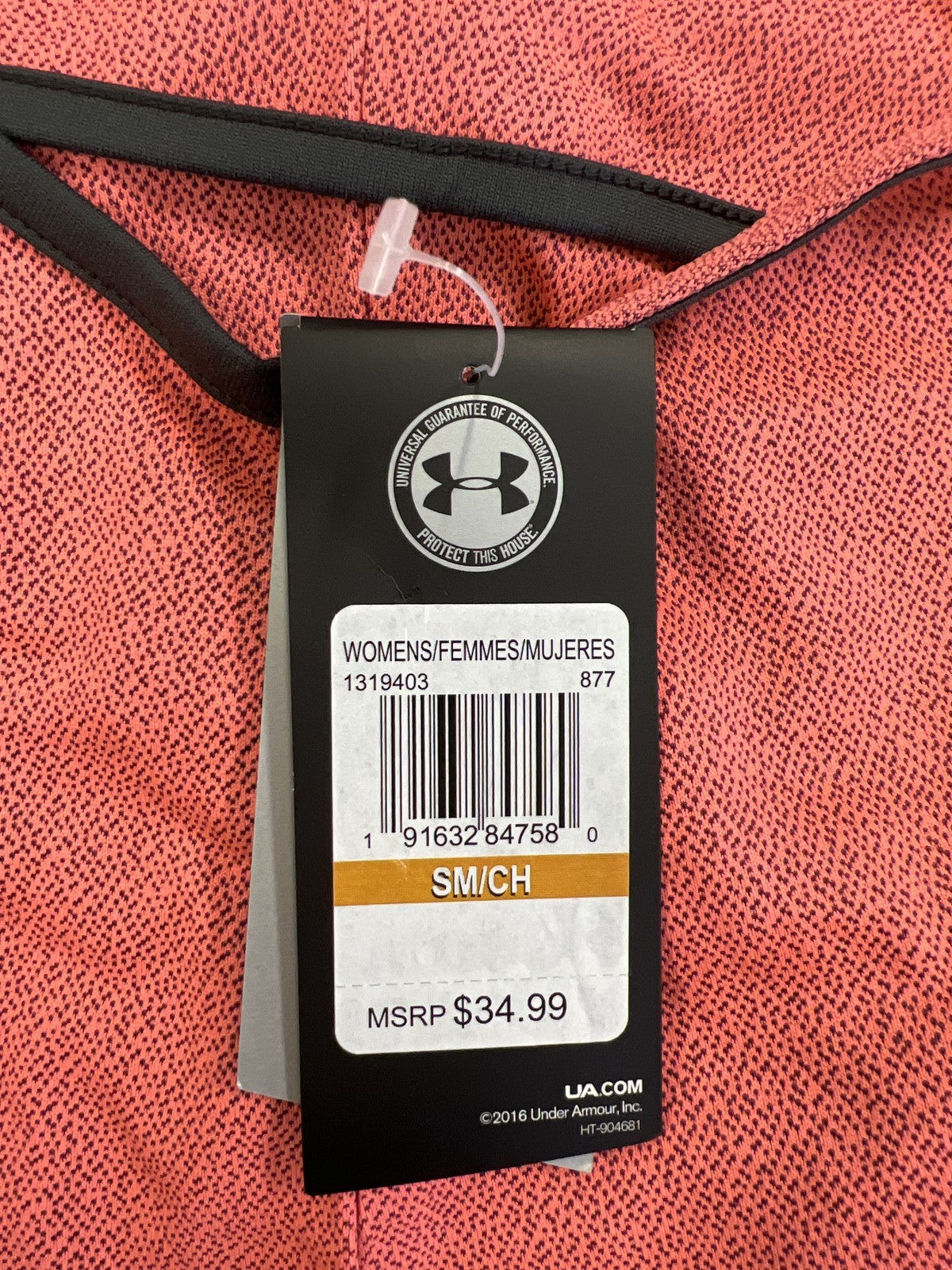 Under Armour Women’s Pink/Gray HeatGear Strappy Athletic Tank Top - S