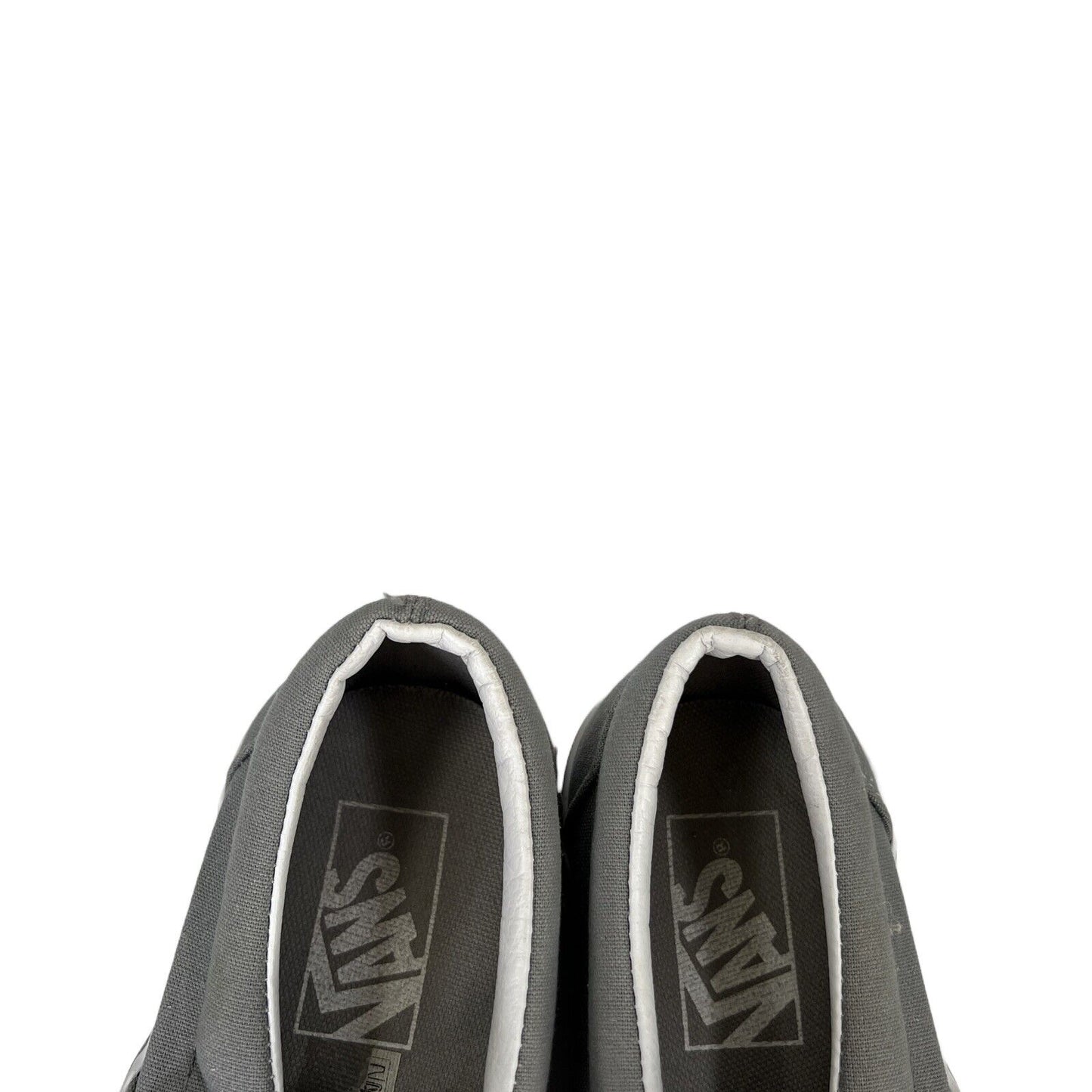 Vans Women's Gray Canvas Slip On Casual Skate Sneakers - 7