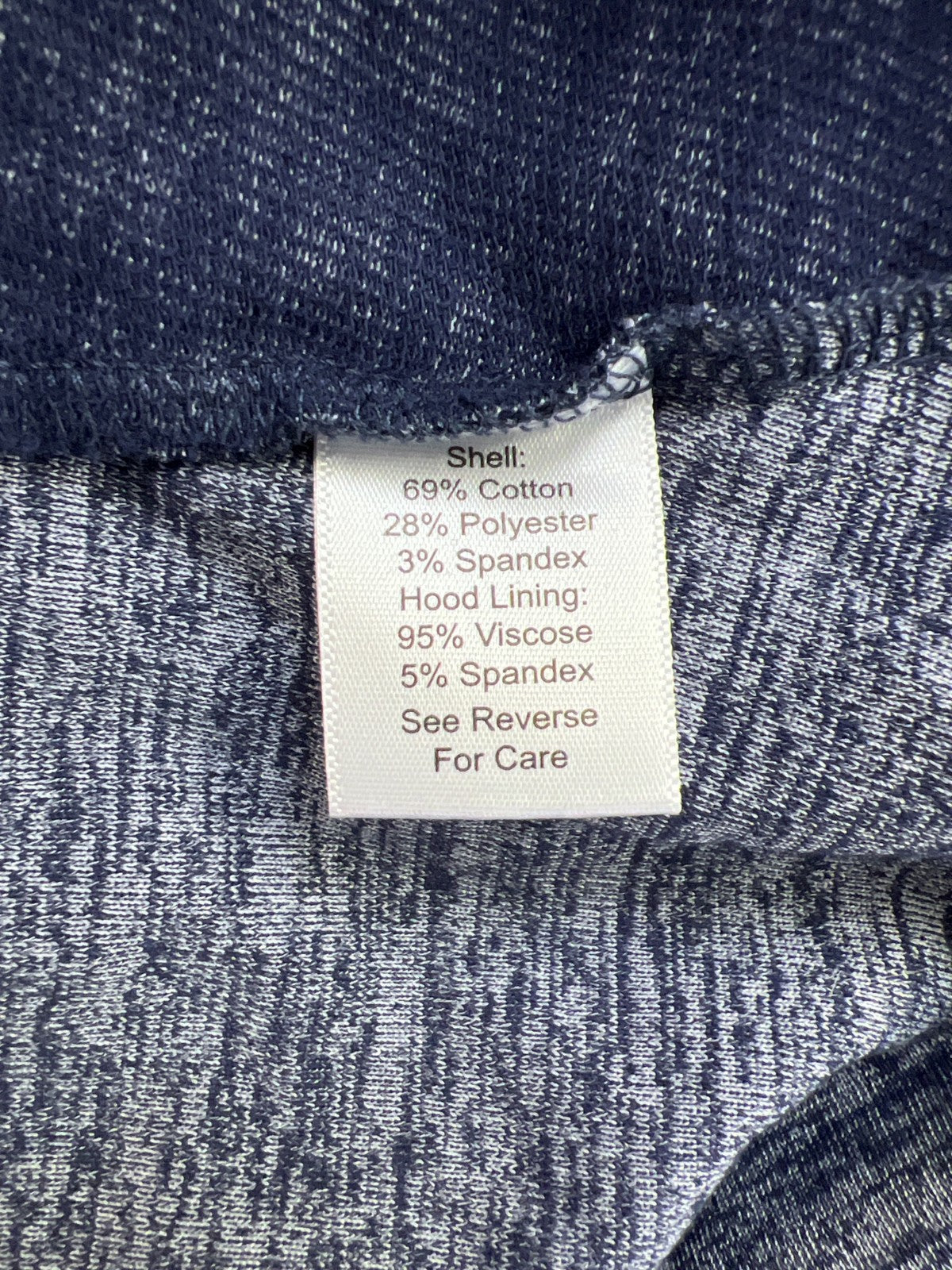 Vera Bradley Women’s Blue Heathered Floral Hood Pullover Pajama Sweatshirt - L