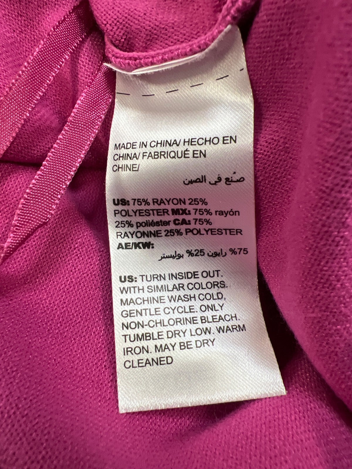 Chico’s Women’s Pink Long Sleeve Thin Knit Sweater - 2/US L