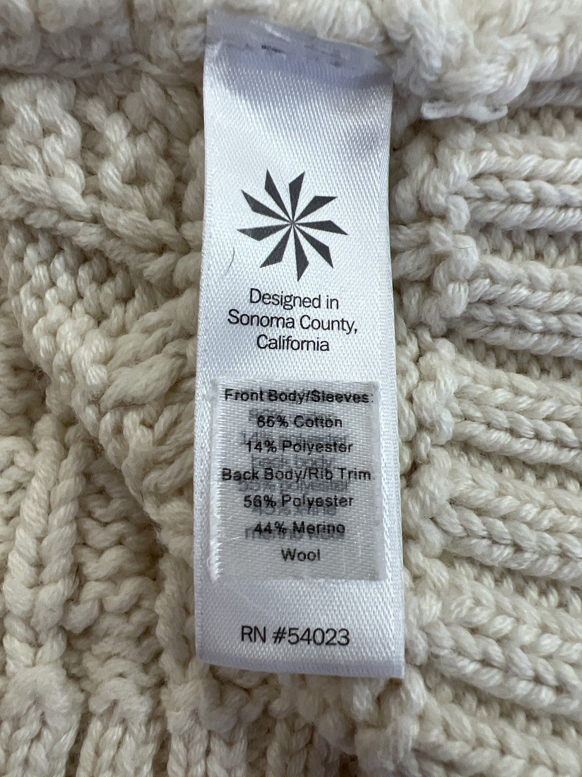 Athleta Women’s Light Pink/Ivory Cable Knit Madera Sweater Sweatshirt - M