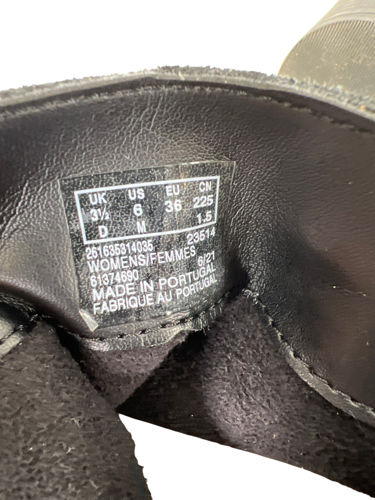 Clarks Women’s Black Suede Animal Print Block Heel Ankle Booties - 6