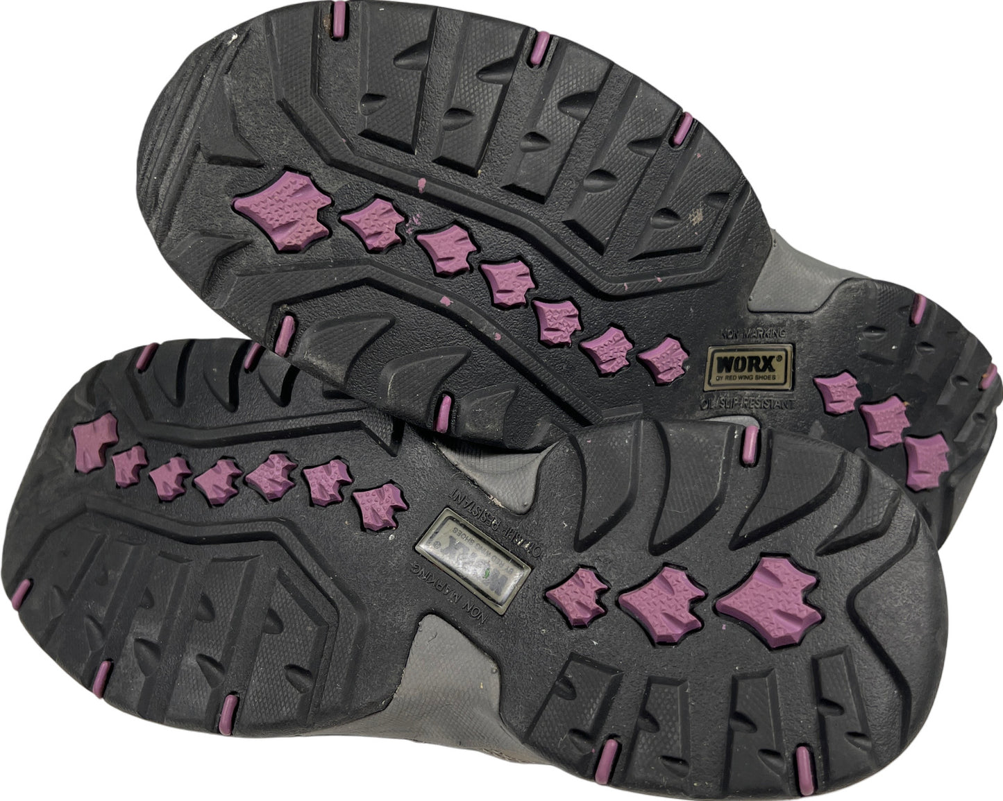 Worx by Red Wings Women’s Gray/Purple Safety Steel Toe Work Shoes - 10