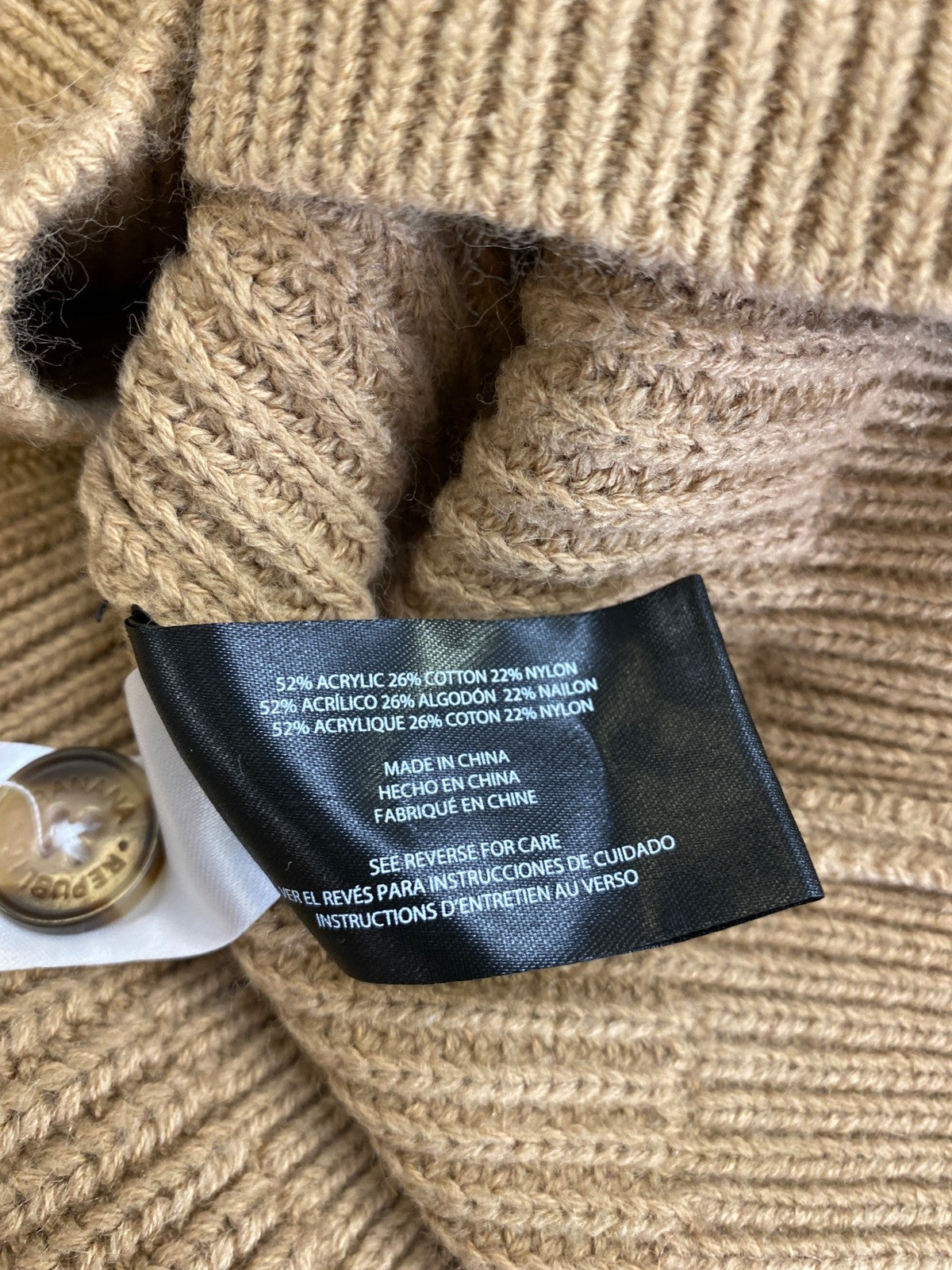 Banana Republic Women’s Beige/Tan Button Up Long Sleeve Cardigan Sweater - XL