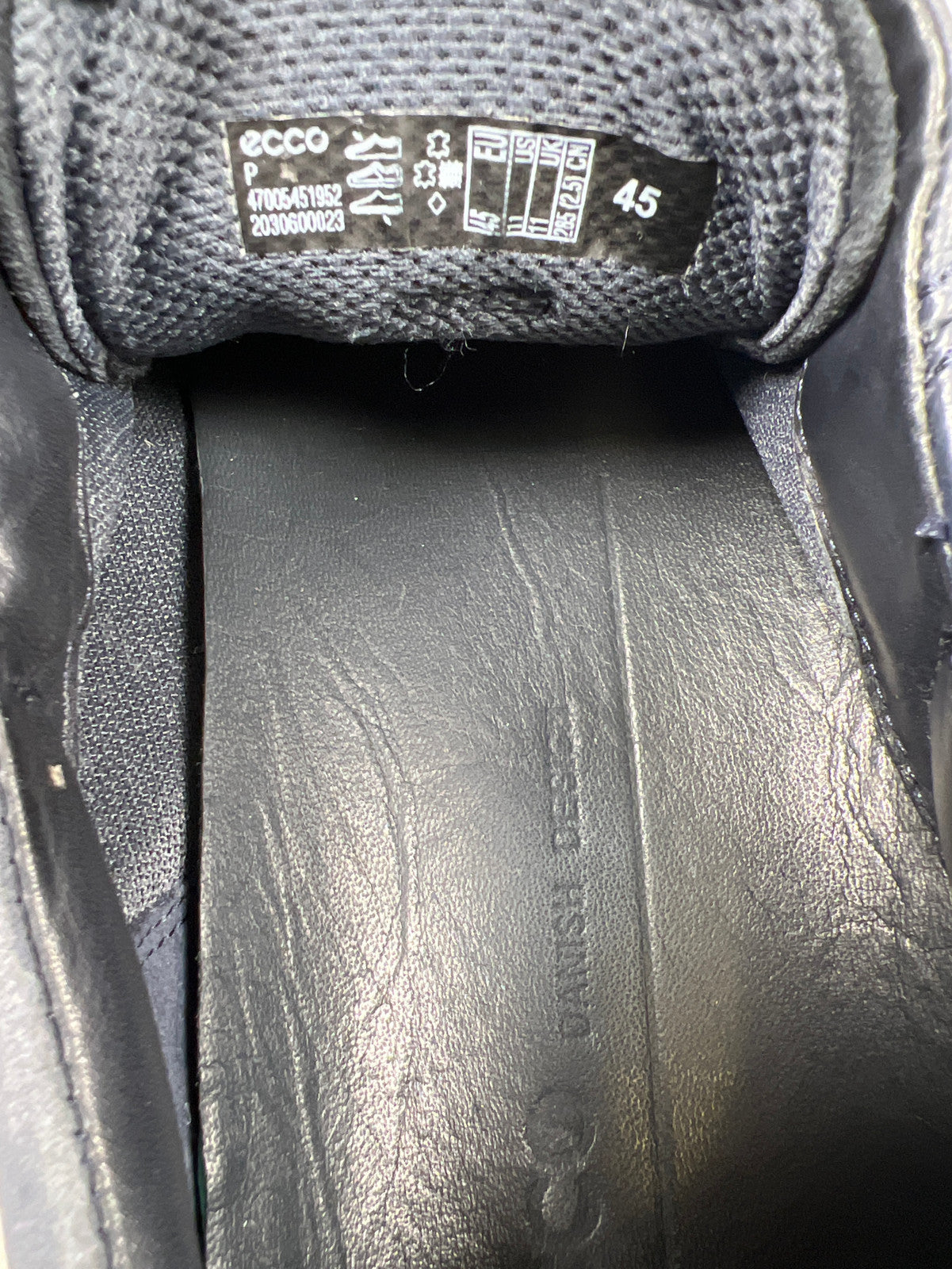 Ecco Men’s Navy Blue Leather Soft 7 Lace Up Sneakers - 11