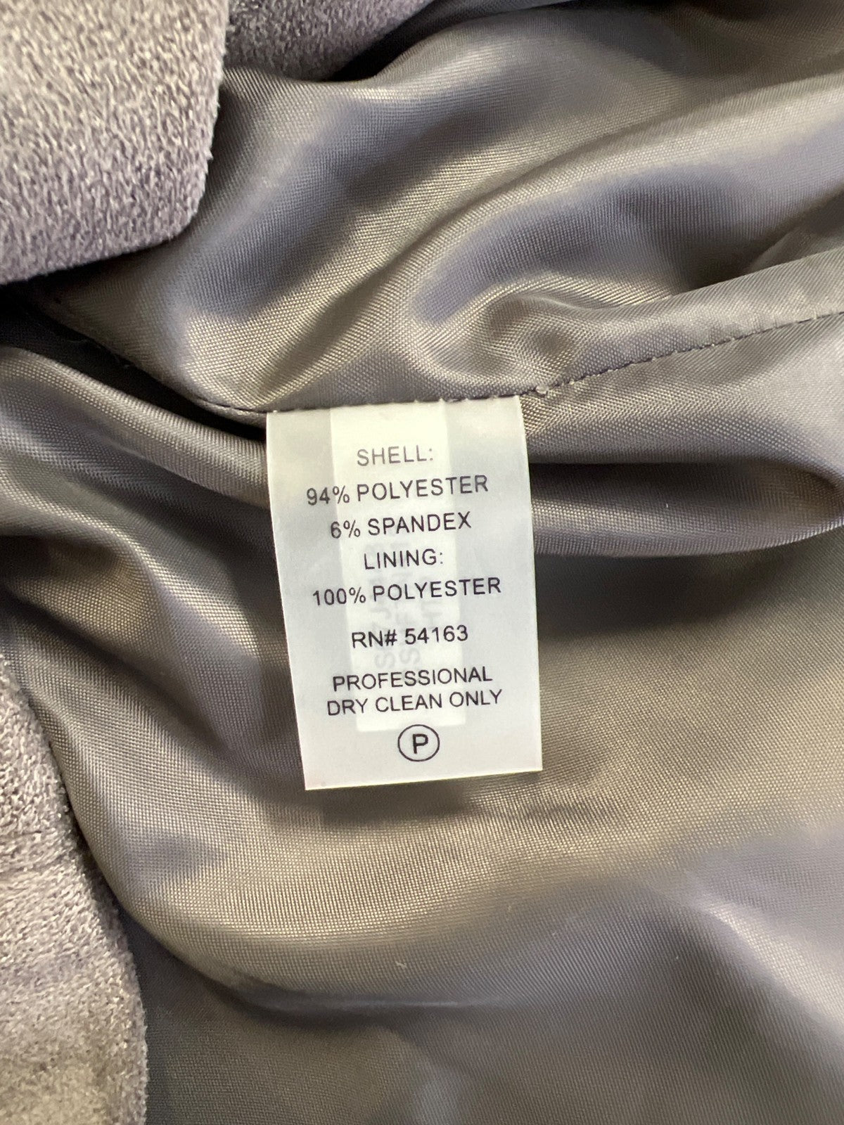 Calvin Klein Women’s Gray Faux Sude Long Sleeve Full Zip Basic Jacket - 2