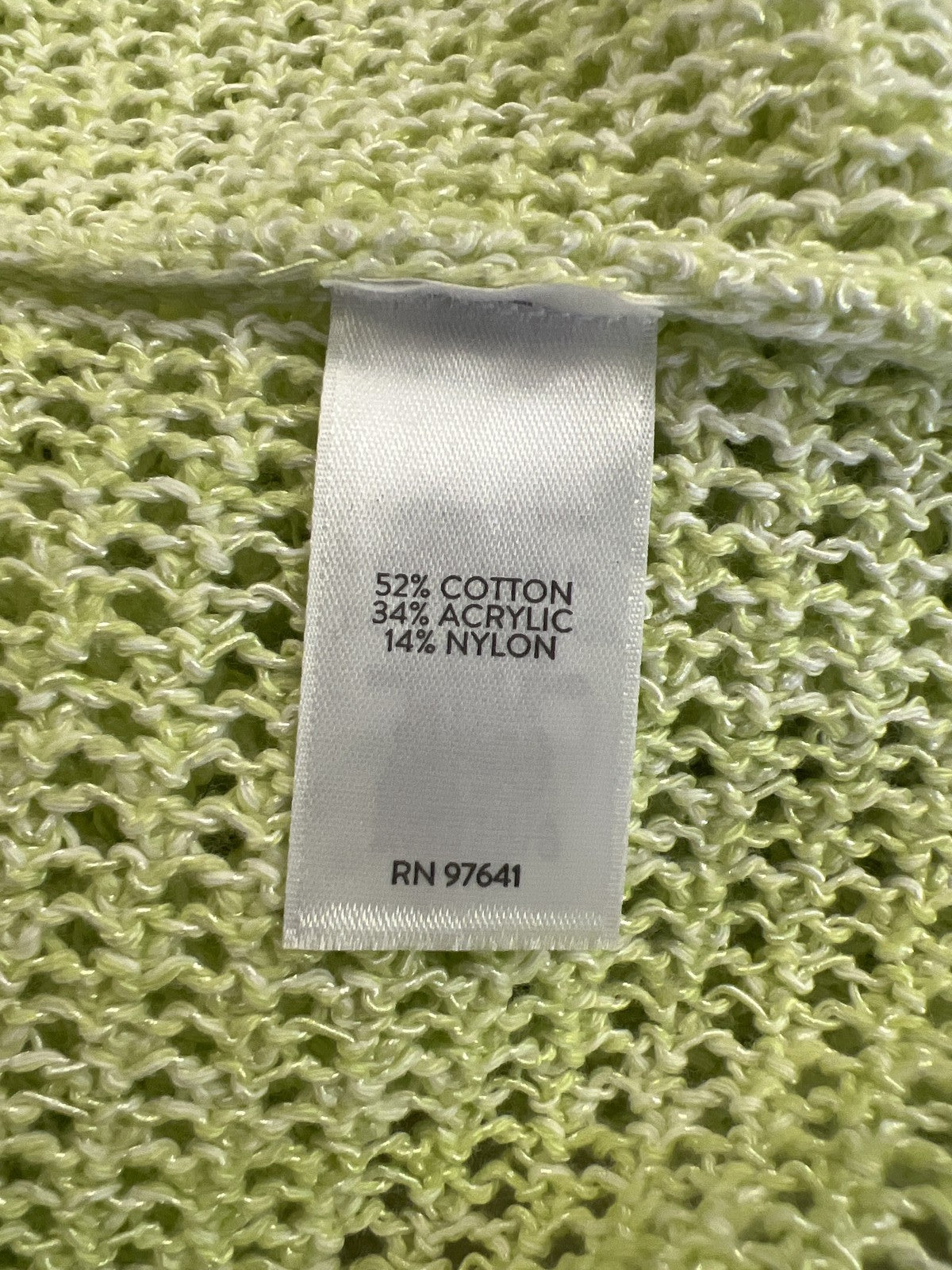 J.Jill Women’s Green Open Knit 3/4 Sleeve Sweater - S